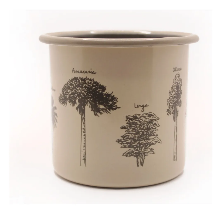 Tazón Mug Acero Esmaltado Flora Nativa de Chile 330ml