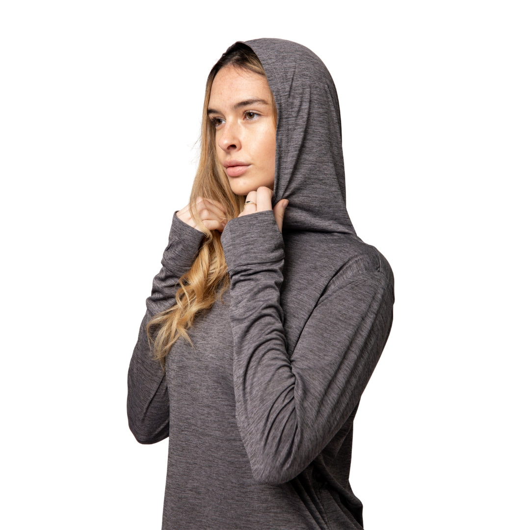 Polera con capucha Grit-dry UPF+50 Nayla