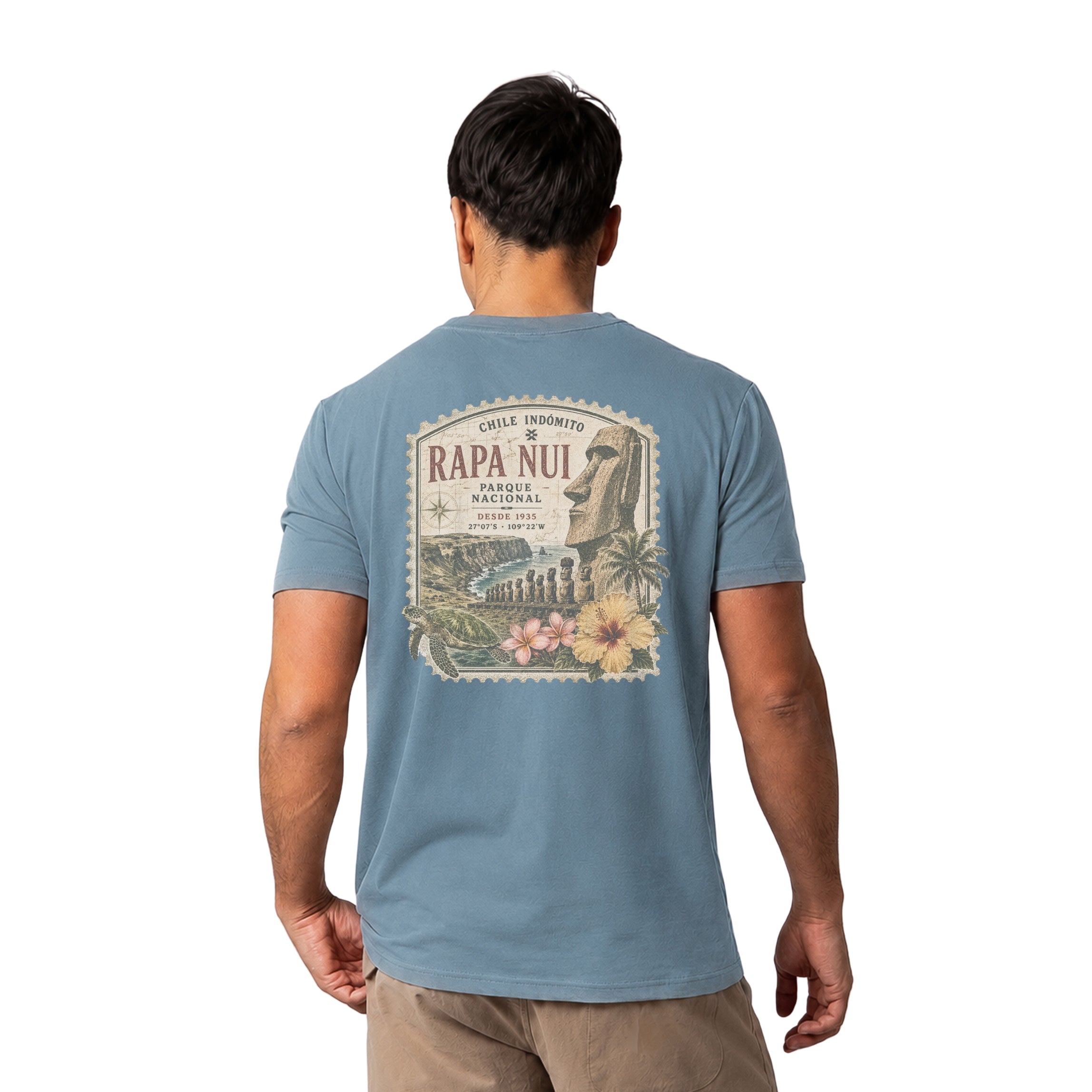 Polera Algodón Orgánico Rapa Nui Chile Indómito