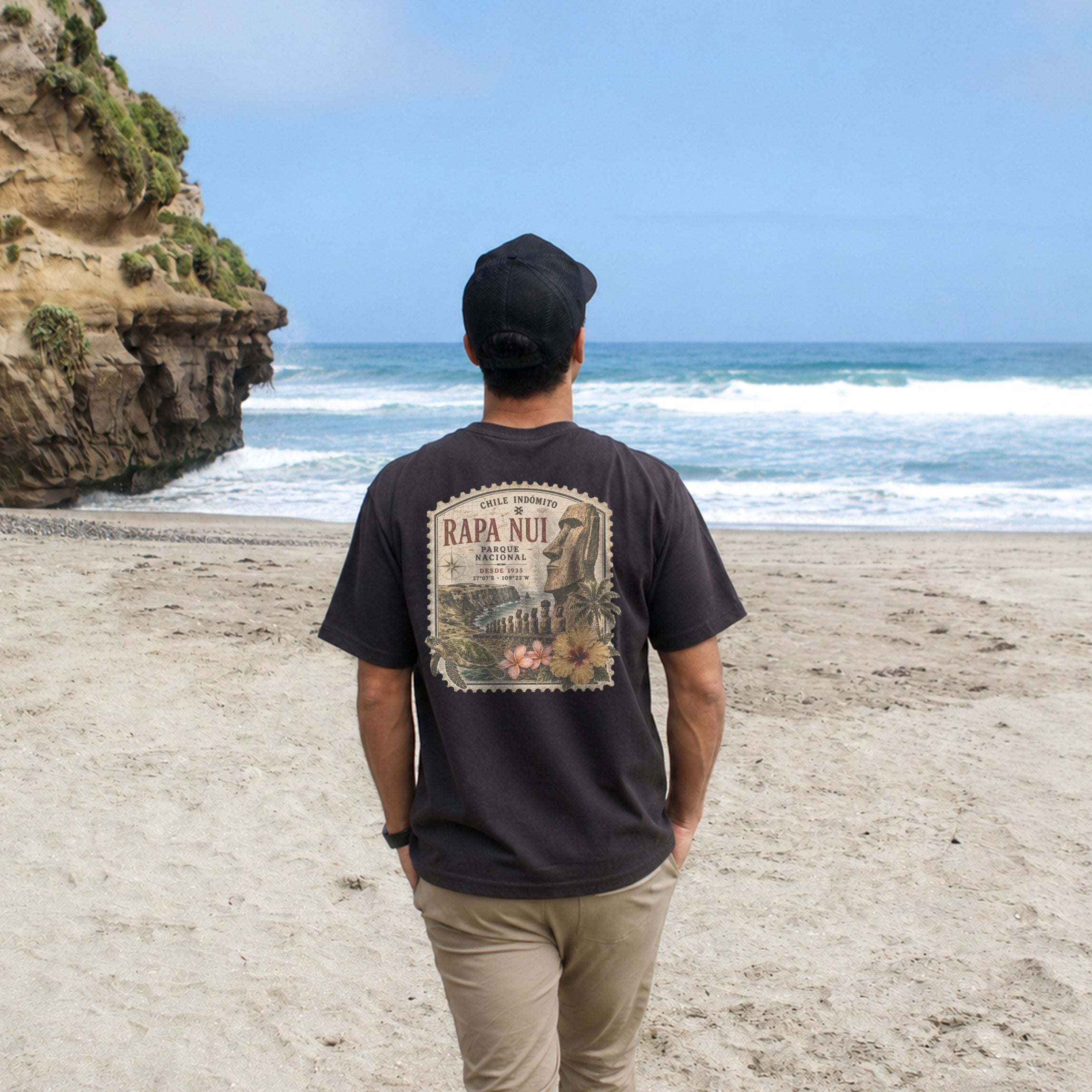 Polera Algodón Orgánico Rapa Nui Chile Indómito