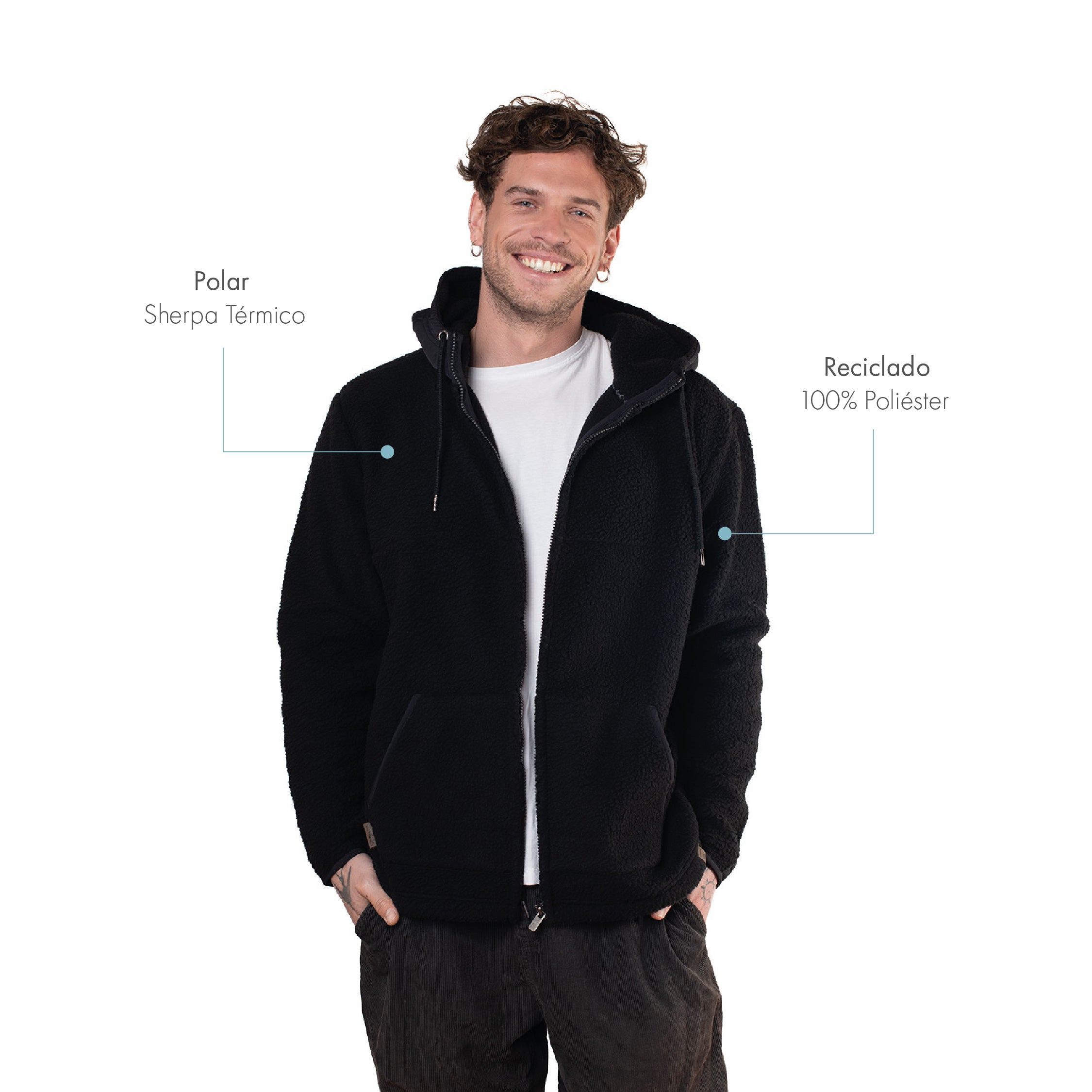 Chaqueta con Polar Sherpa Sustentable Corcovado