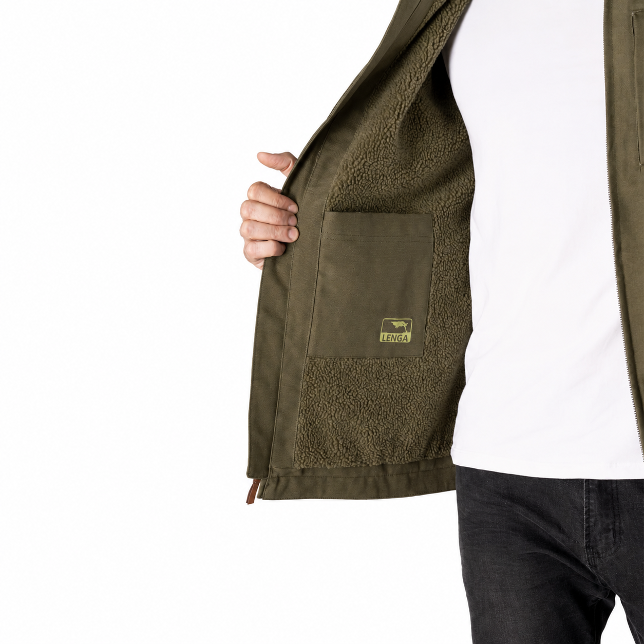 Chaqueta Térmica Canvas interior Sherpa Geike