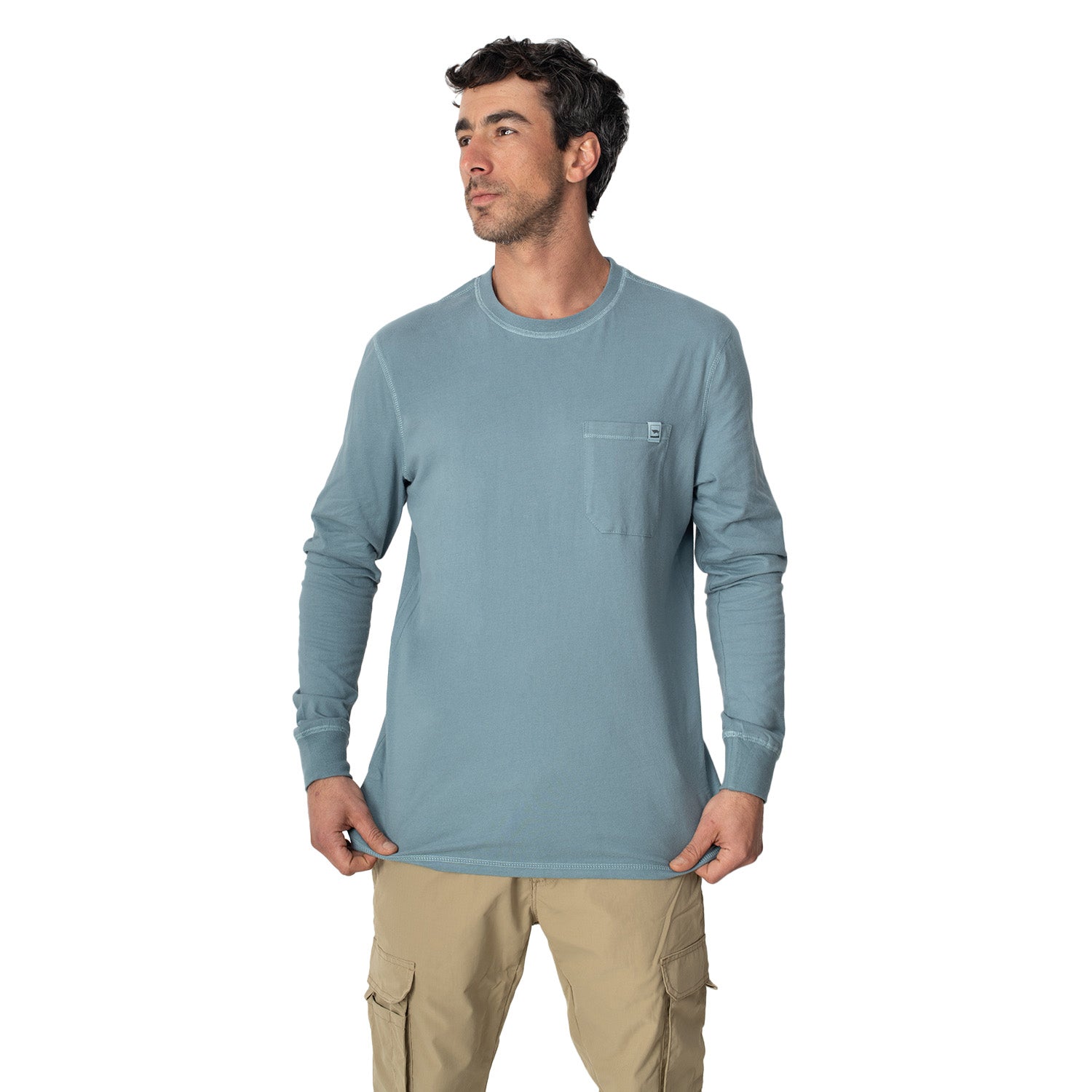 Polera Manga Larga con Bolsillo Algodón Orgánico Coyán Uv+pro