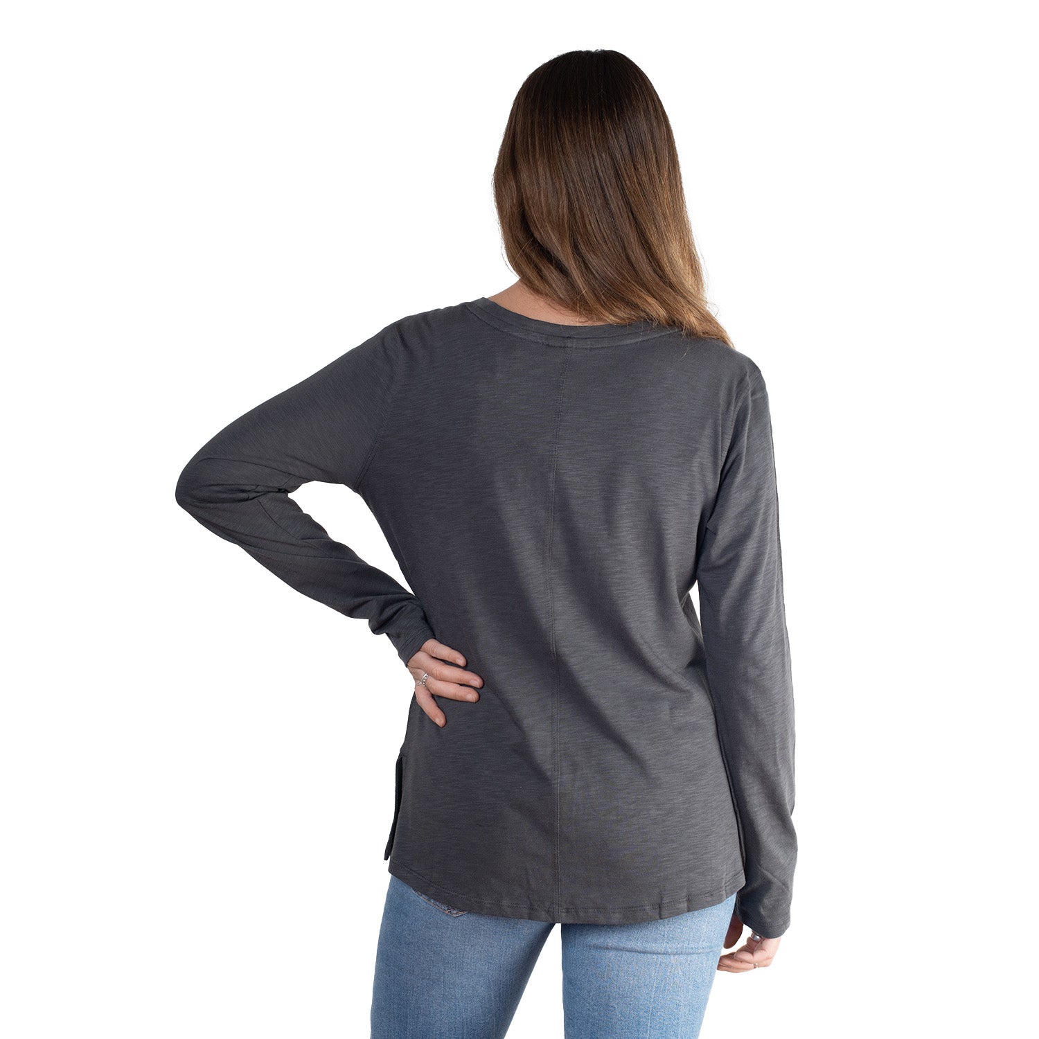 Polera Escote V Manga Larga Sustentable Maqui