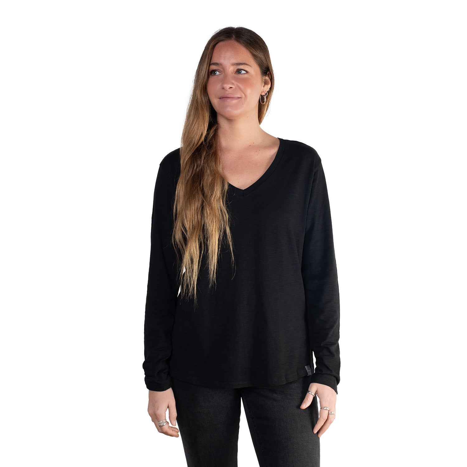 Polera Escote V Manga Larga Sustentable Maqui