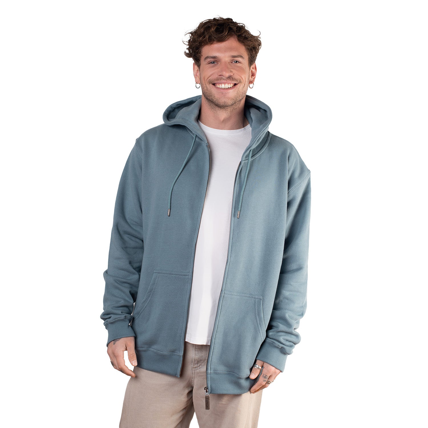 Polerón con Gorro y Cierre Lingue Sustentable