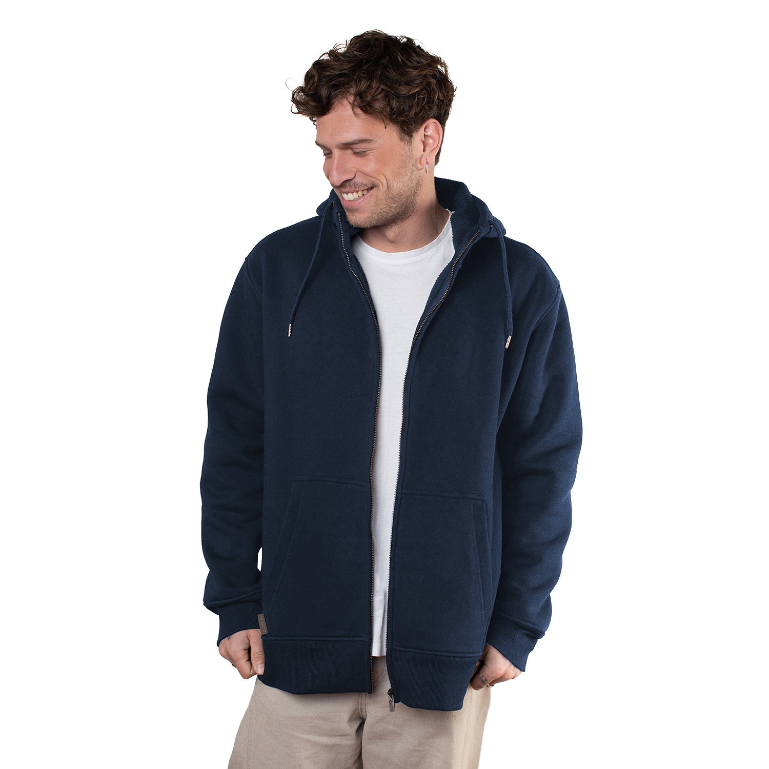 Polerón con Gorro y Cierre Polar Sherpa Puelo Sustentable