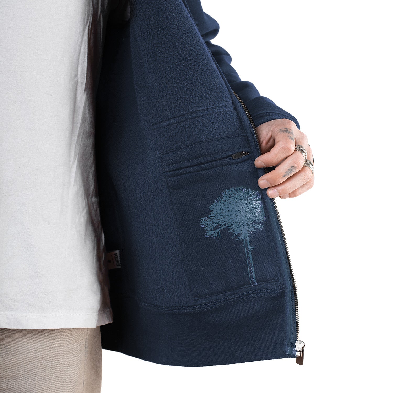 Polerón con Gorro y Cierre Polar Sherpa Puelo Sustentable