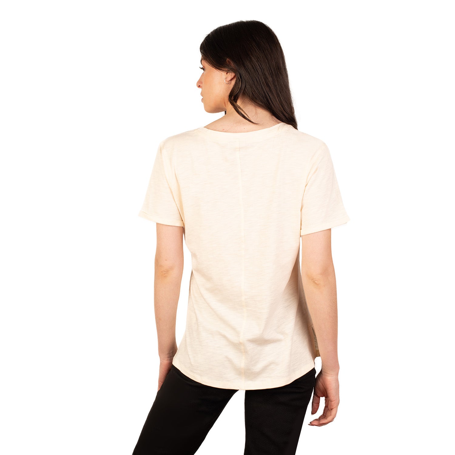 Polera Escote V Manga Corta Sustentable Tara