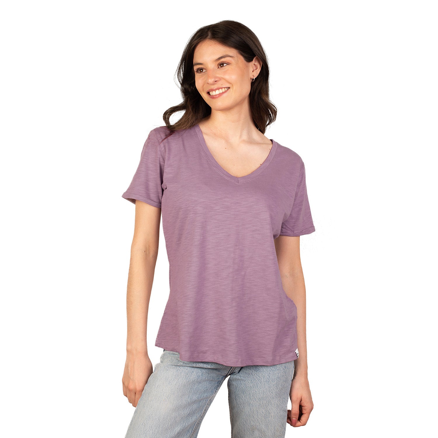 Polera Escote V Manga Corta Sustentable Tara