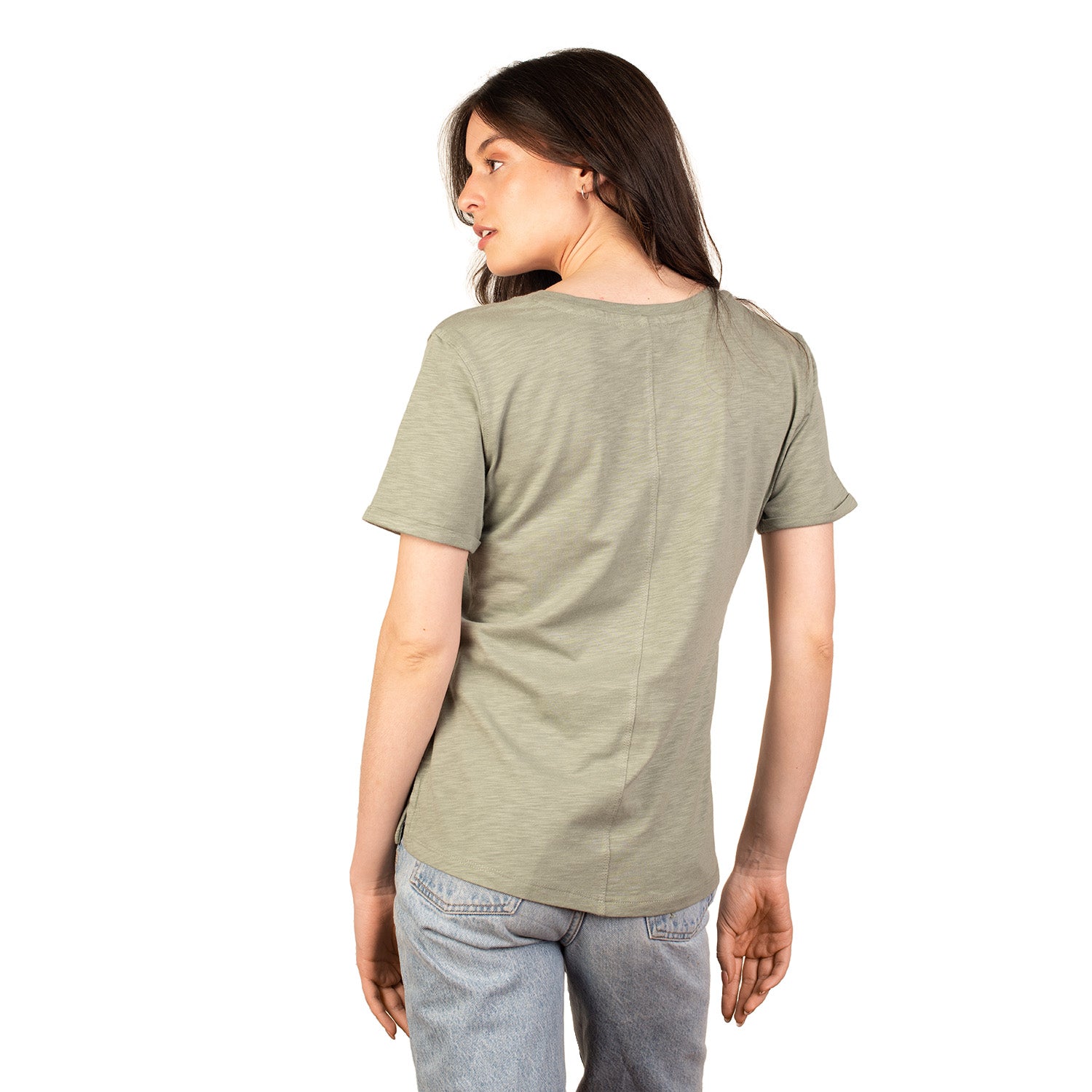 Polera Escote V Manga Corta Sustentable Tara