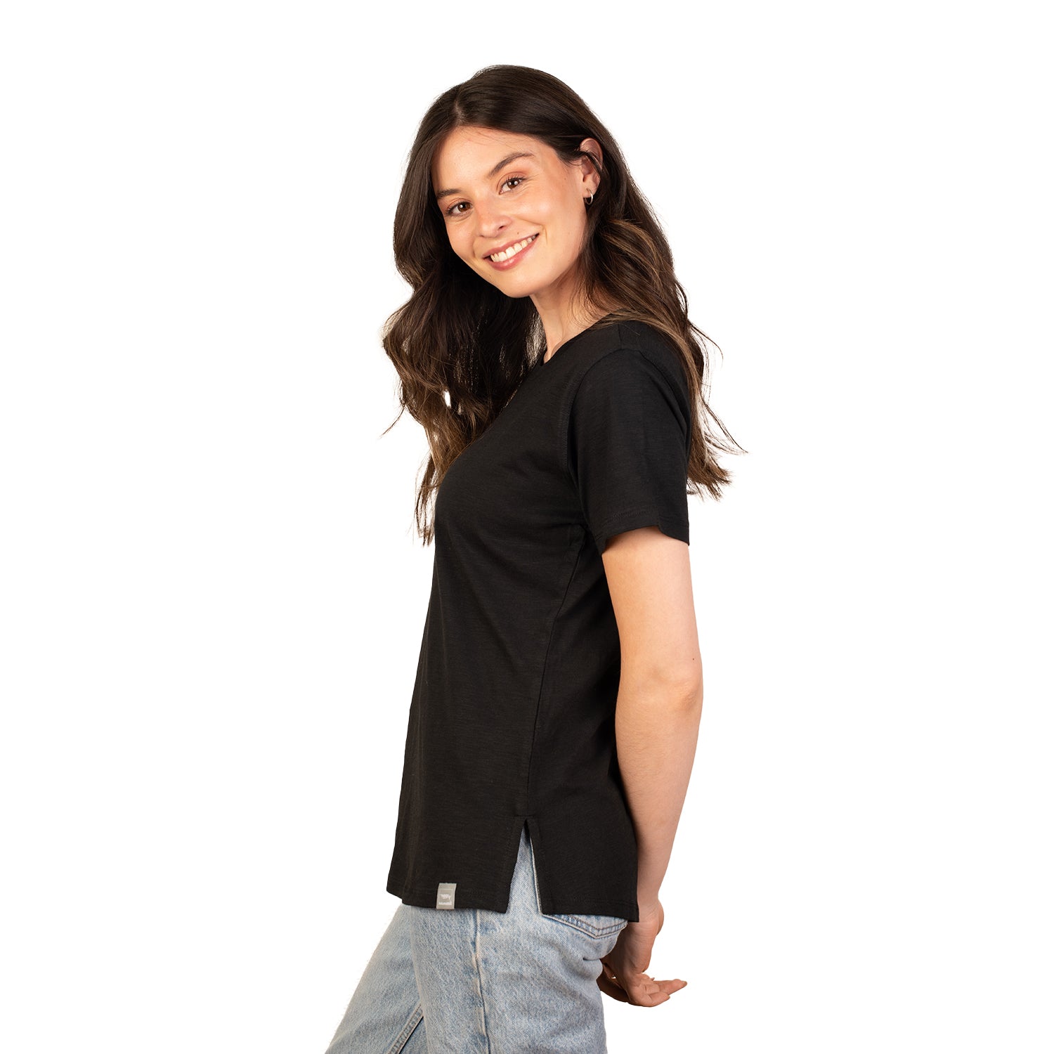 Polera Cuello Redondo Manga Corta Sustentable Huilli