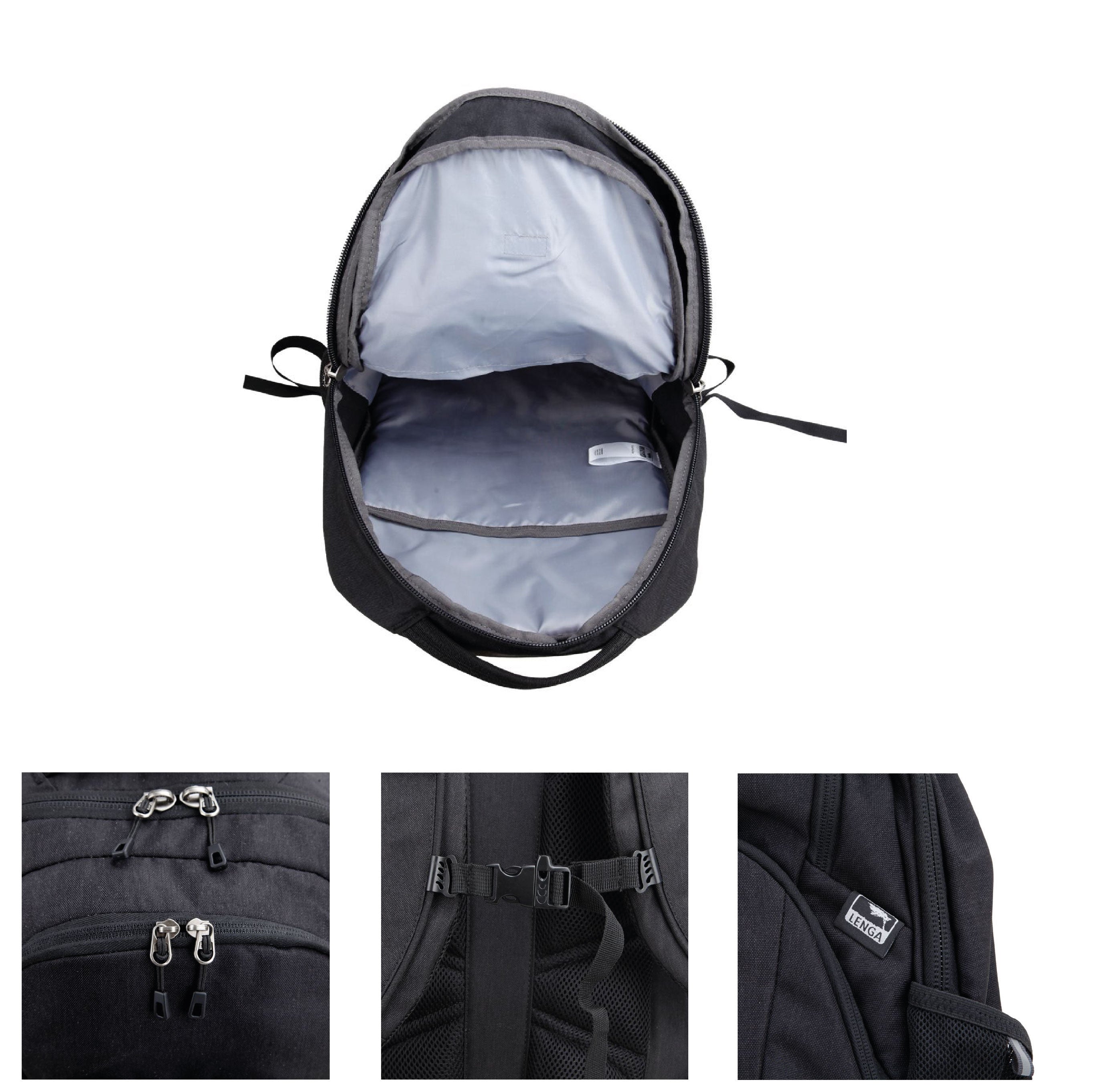 Pack Mochila Porta-notebook Guanauca 27Lts + Botella Acero Inox 750ml