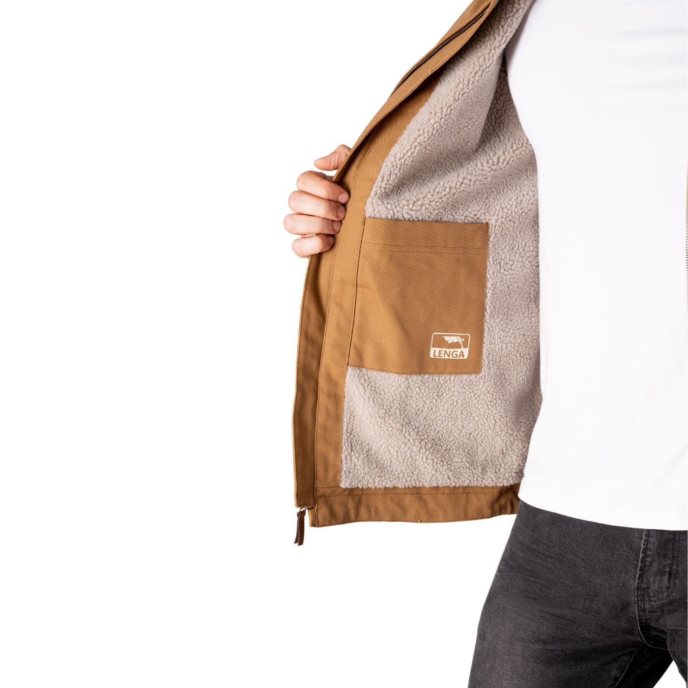 Chaqueta Térmica Canvas interior Sherpa Geike