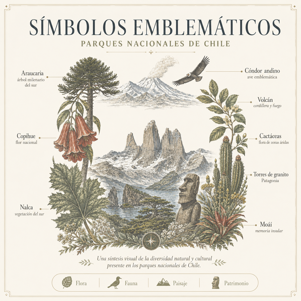 Polerón con gorro Parques Nacionales Chile Indómito