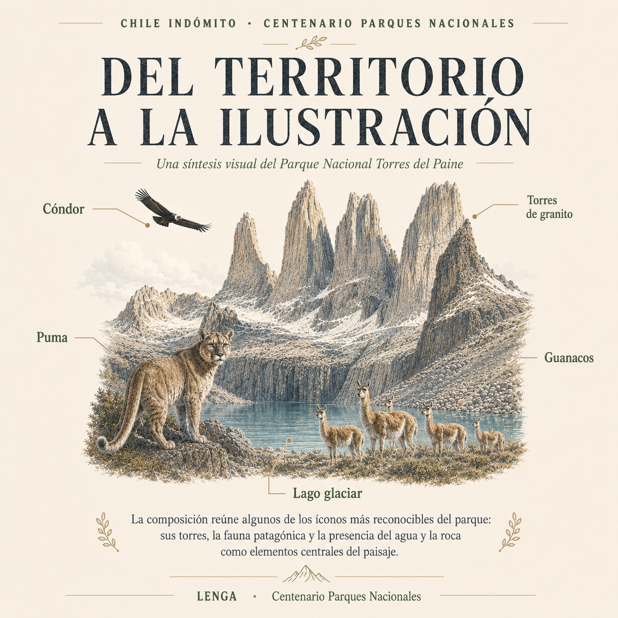 Polerón con cierre Las Torres Chile Indómito