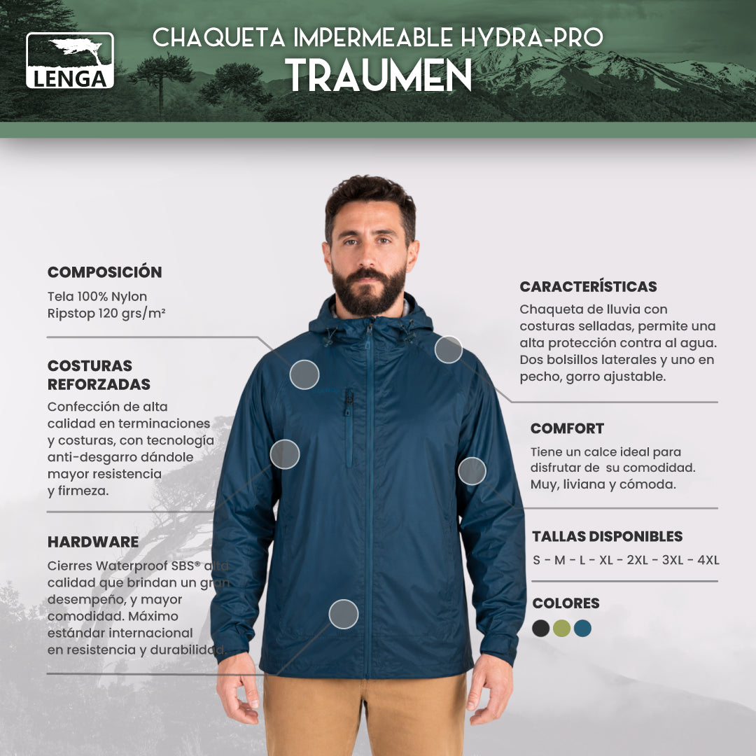 Chaqueta Impermeable Ultra Liviana Hydra-Pro Traumen