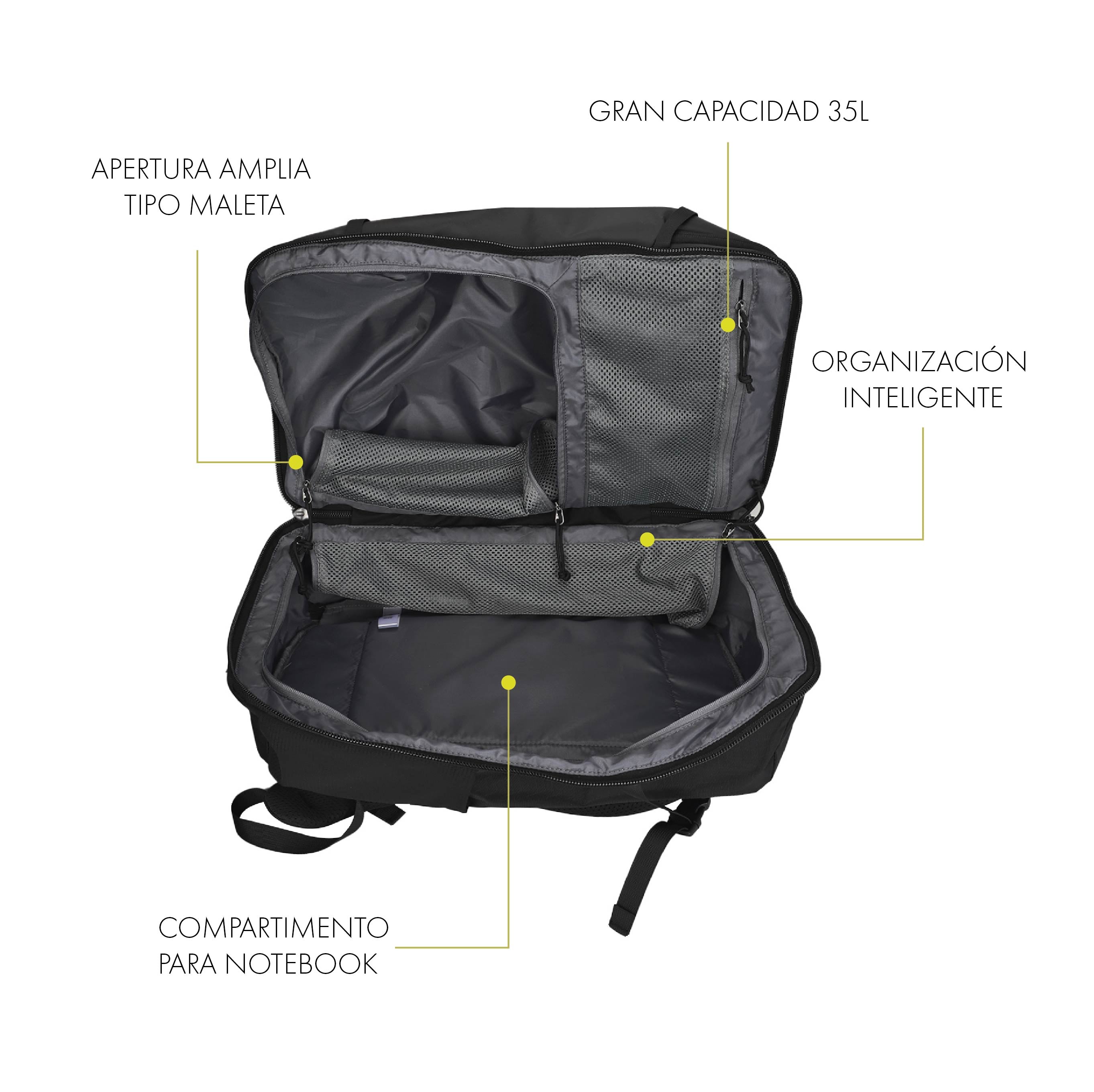 Mochila de Viaje Travesía 35lts