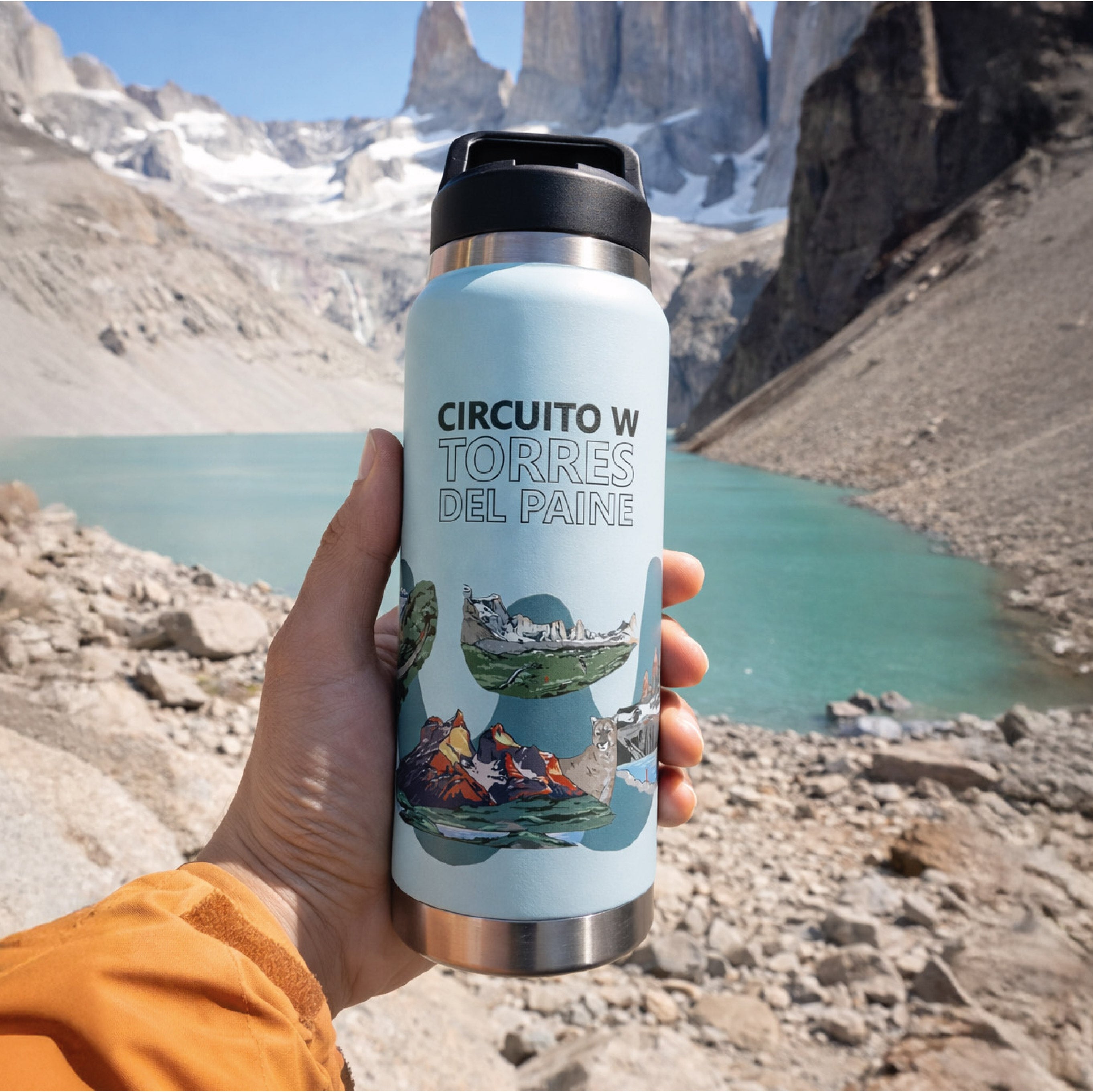 Botella Acero Inox 750ml - Circuito W Torres Paine