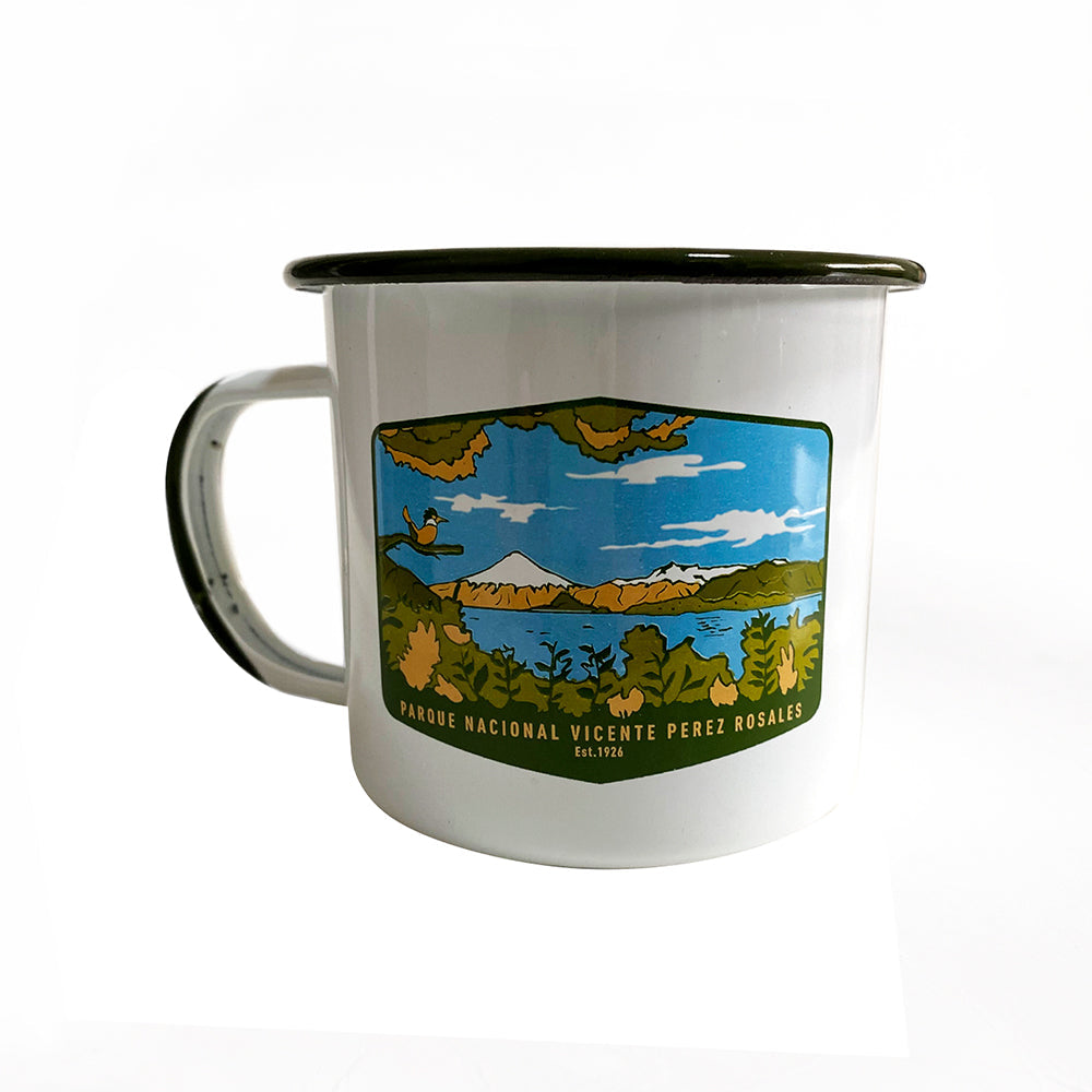 Tazón Mug Acero Esmaltado PN. Vicente Pérez Rosales 330ml