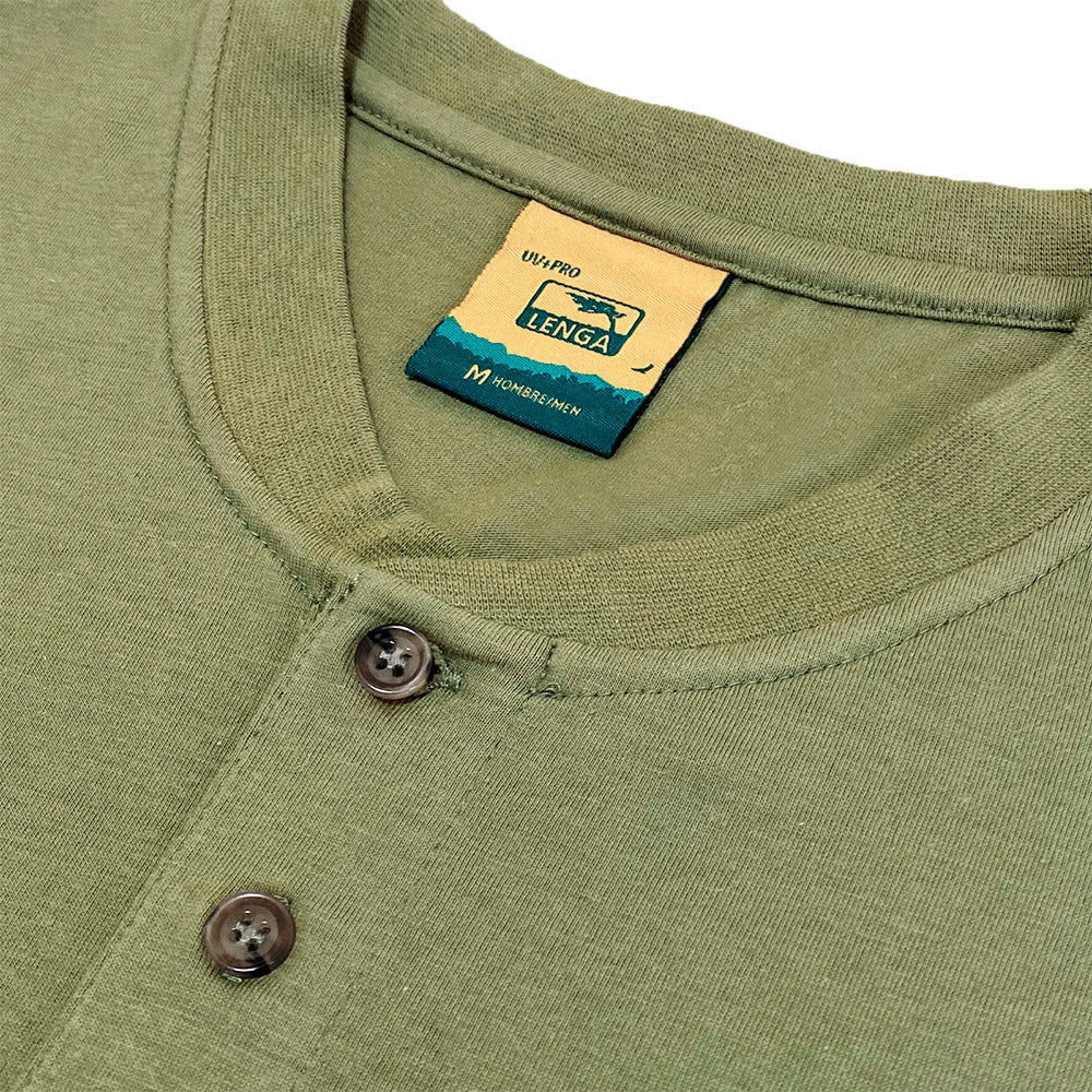 Polera Cuello Redondo y botones Molle Uv+pro