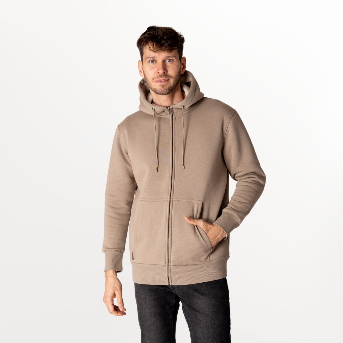 Polerón con Gorro y Cierre Polar Sherpa Puelo Sustentable