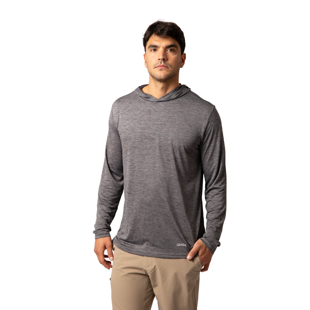 Polera con capucha Grit-dry UPF+50 Inti