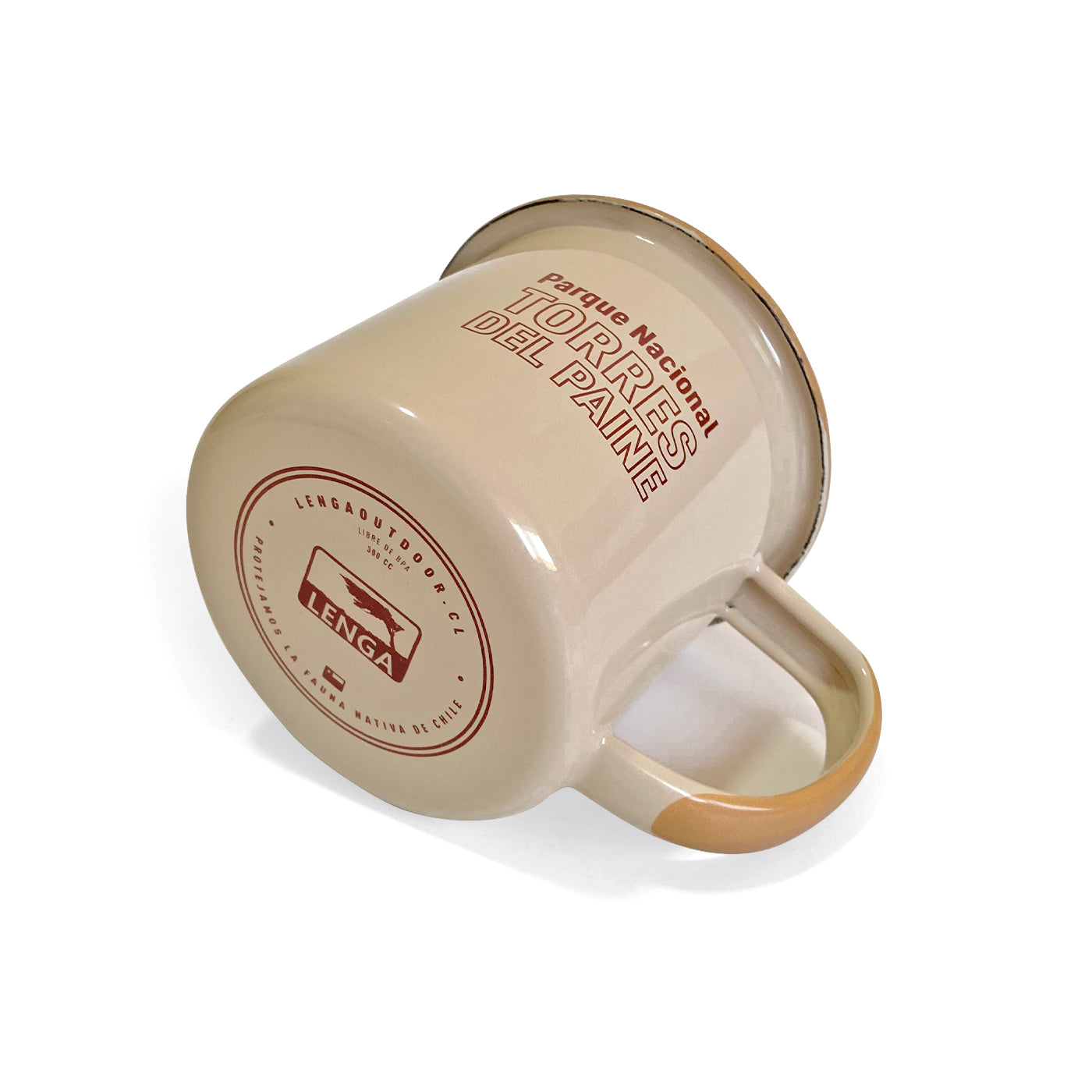 Pack 2 Tazones Esmaltados Puma Austral Celeste & Beige 330ml