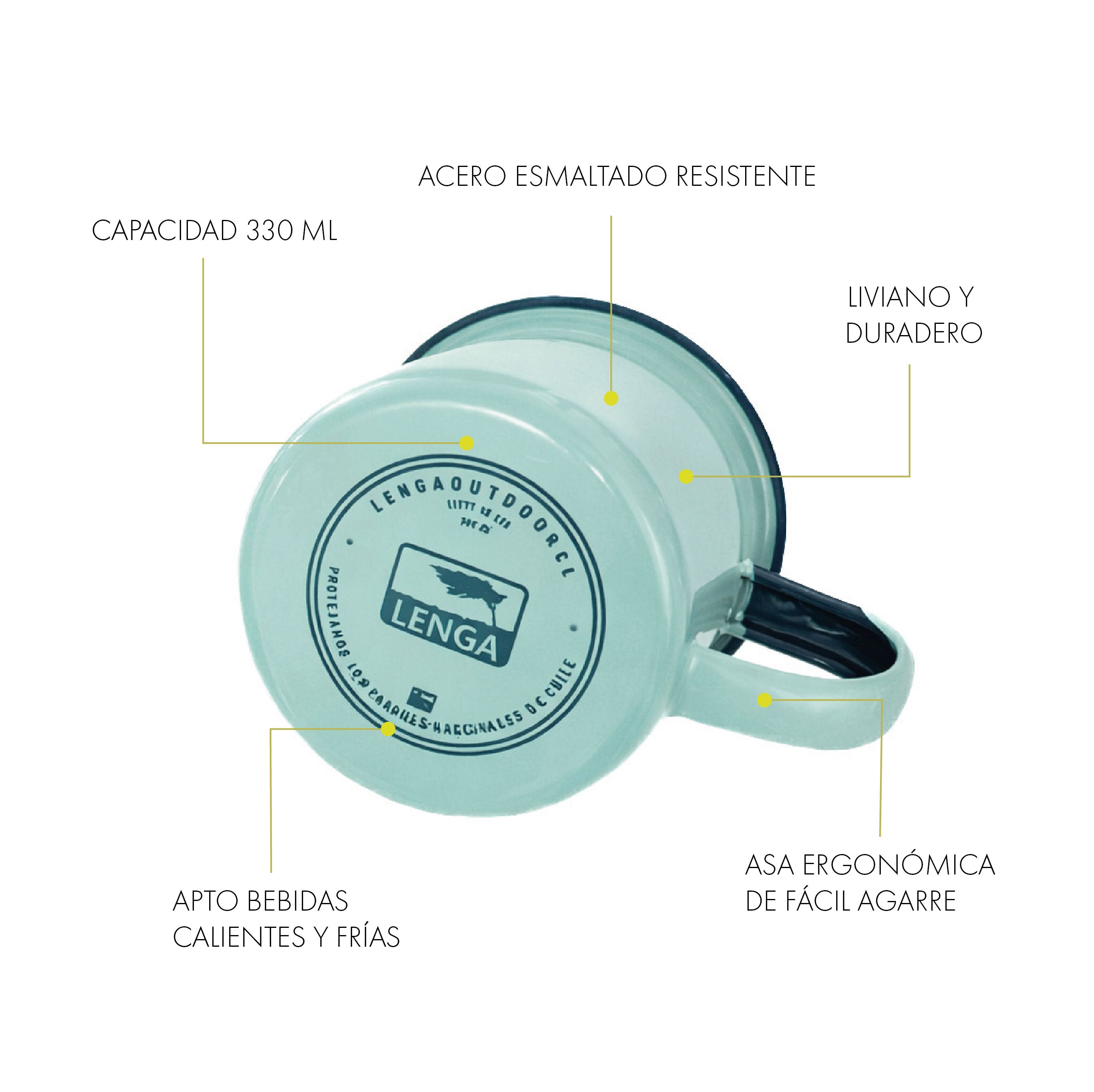 Tazón Acero Mirador Base Torres del Paine 330ML