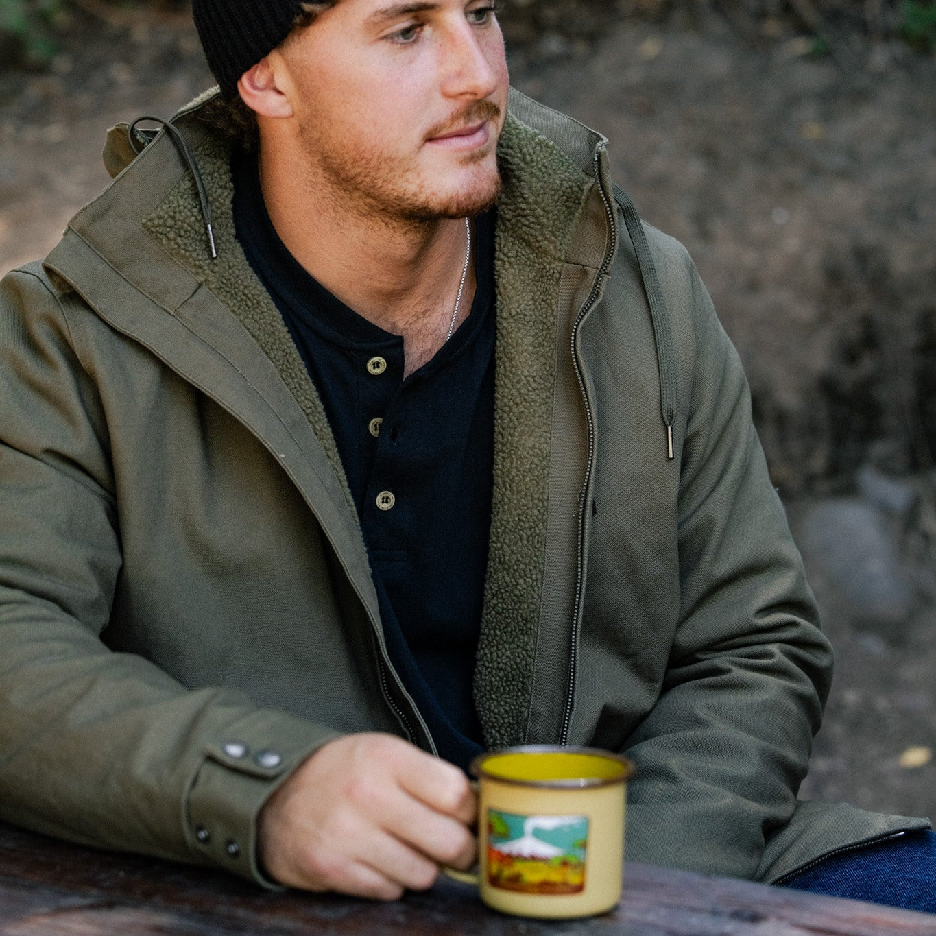 Chaqueta Térmica Canvas interior Sherpa Geike