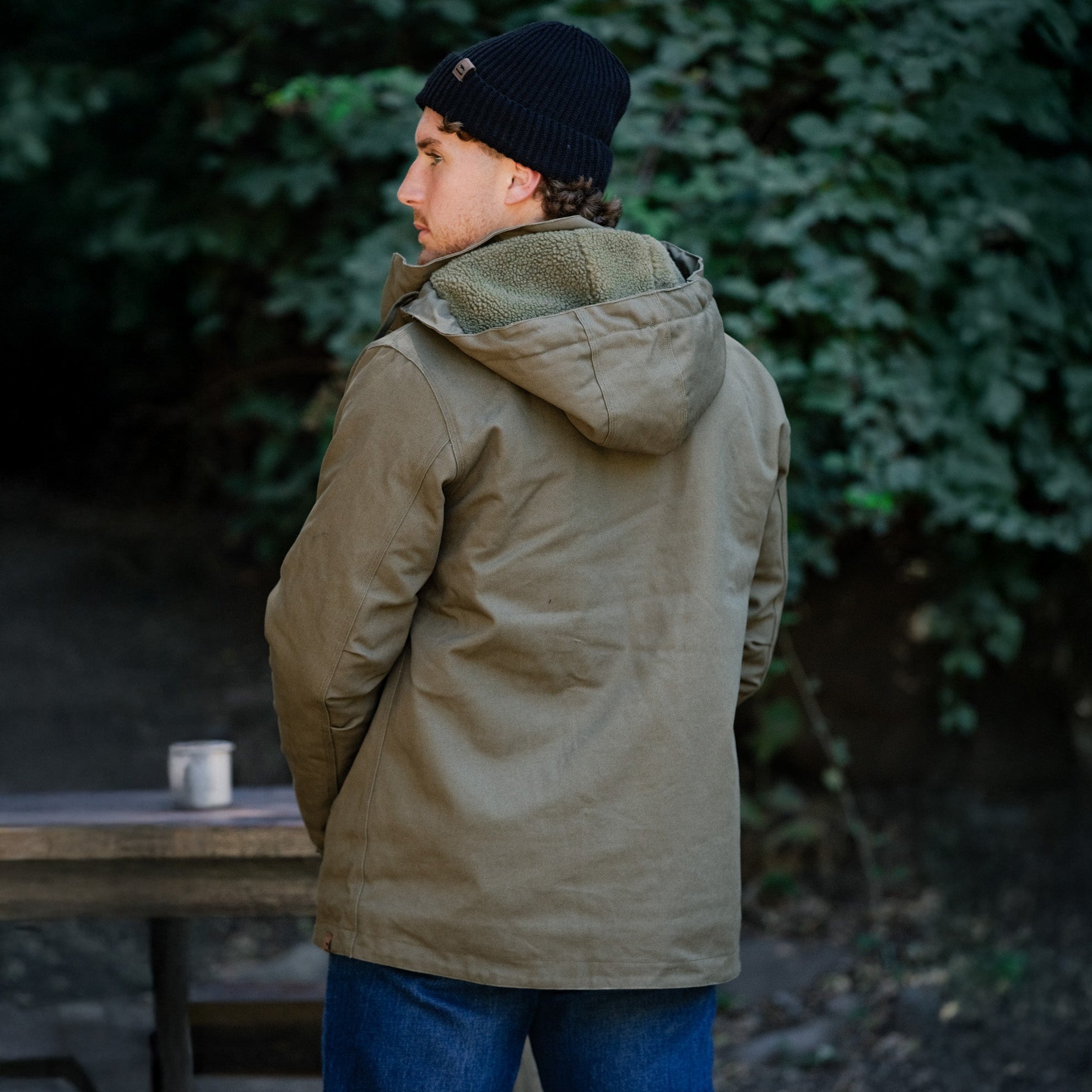 Chaqueta Térmica Canvas interior Sherpa Geike