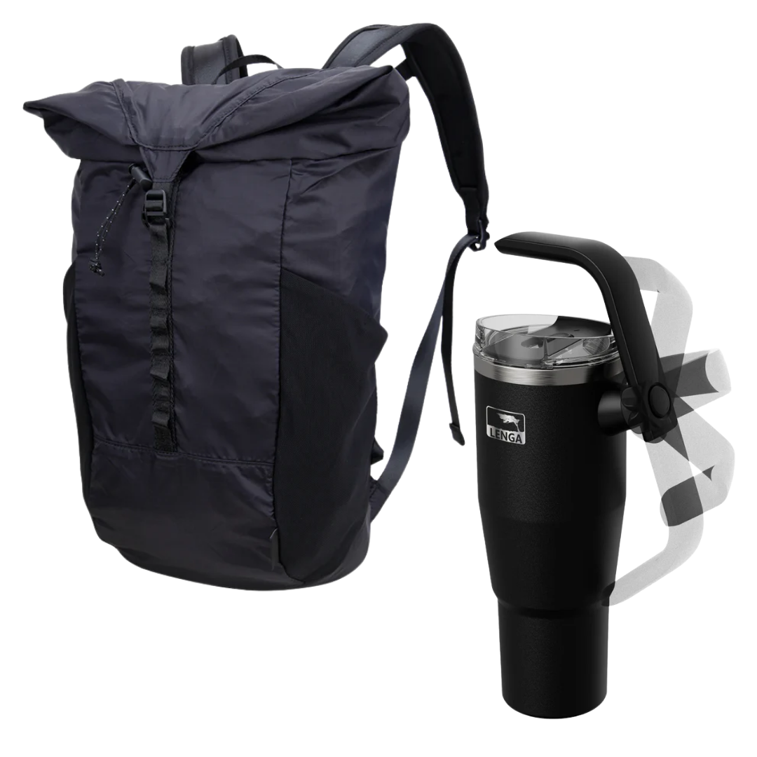 Pack Mochila Autoguardable Anon 20Lts + Tumbler Inox Mango Dual 1200ml