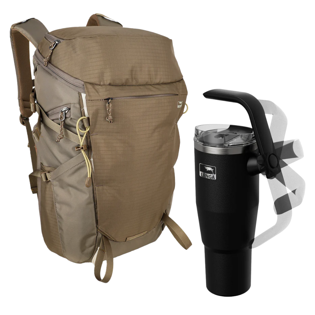 Pack Mochila Tripaicura 28Lts + Tumbler Inox Mango Dual 1200ml