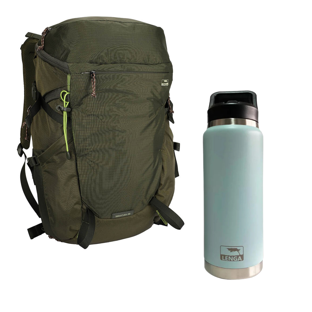 Pack Mochila Tripaicura 28Lts + Botella Acero 750ml