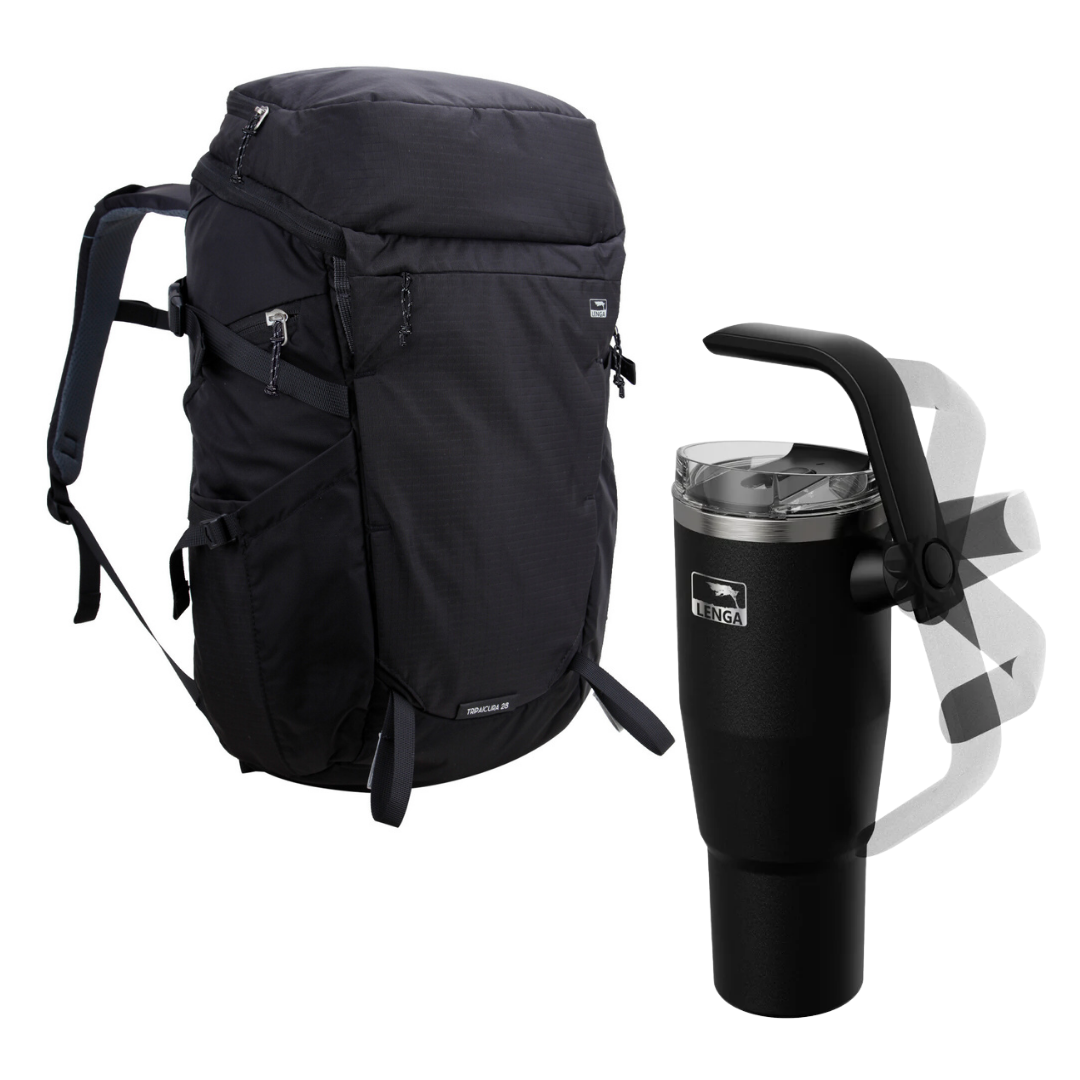 Pack Mochila Tripaicura 28Lts + Tumbler Inox Mango Dual 1200ml