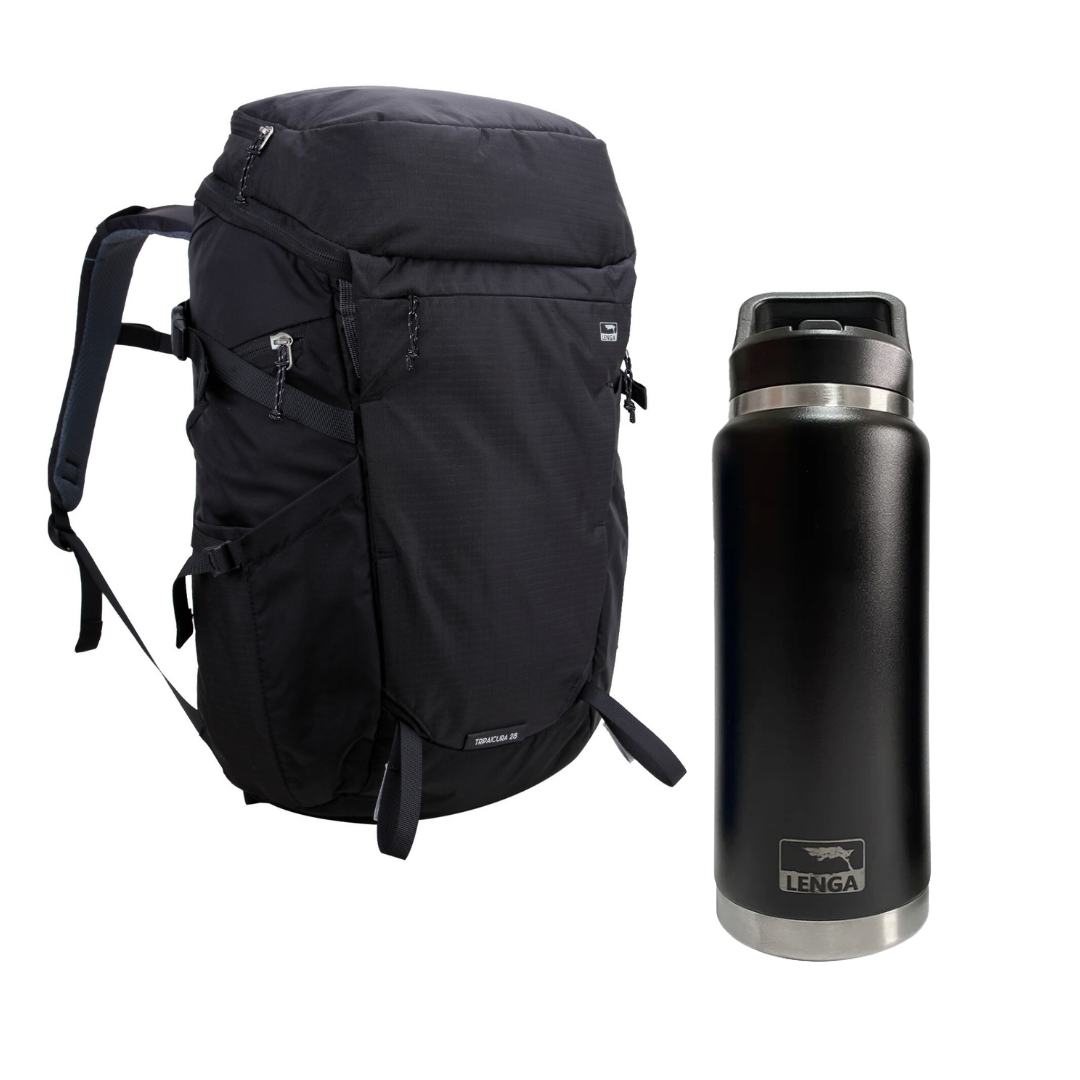 Pack Mochila Tripaicura 28Lts + Botella Acero 750ml