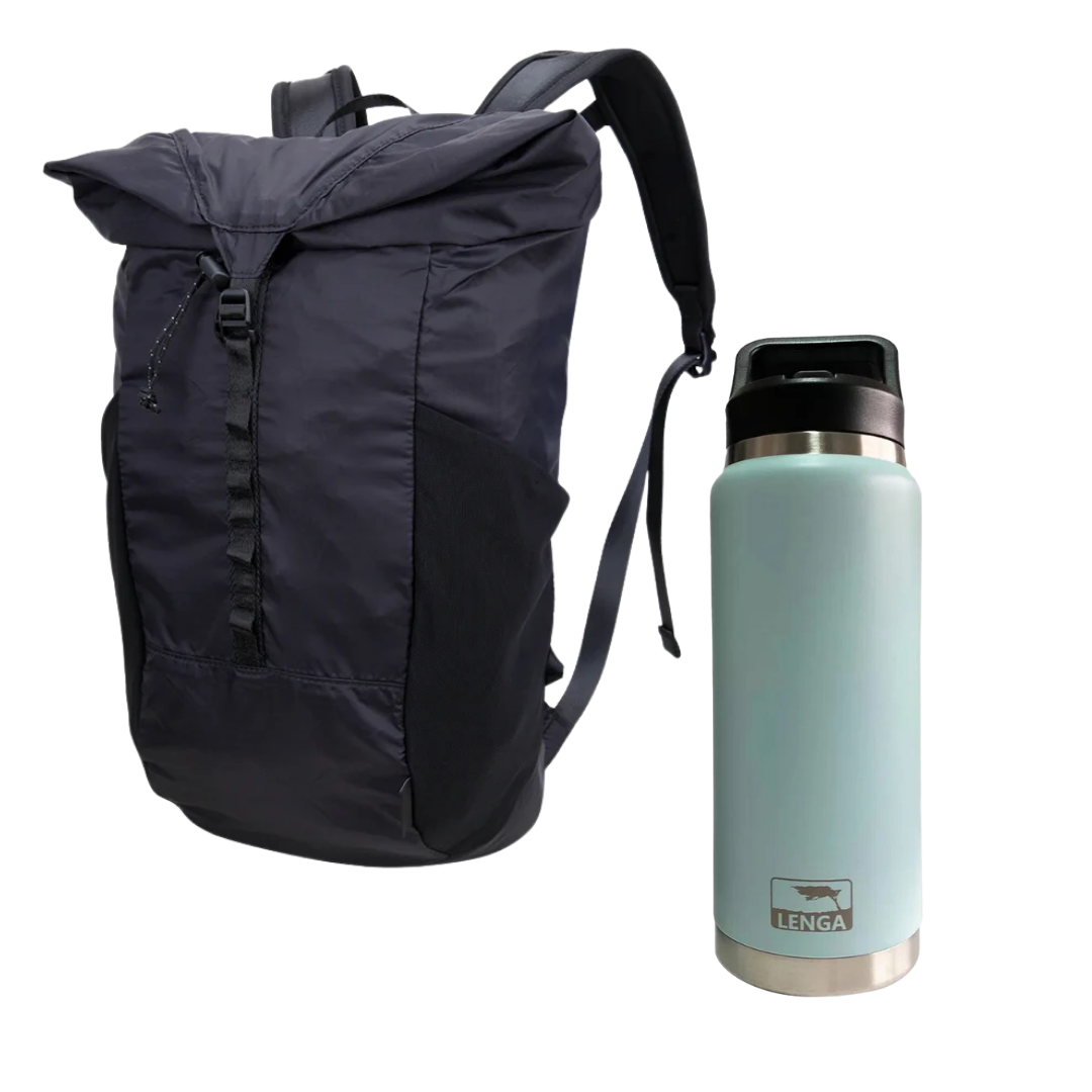 Pack Mochila Autoguardable Anon 20Lts + Botella Acero Inox 750ml