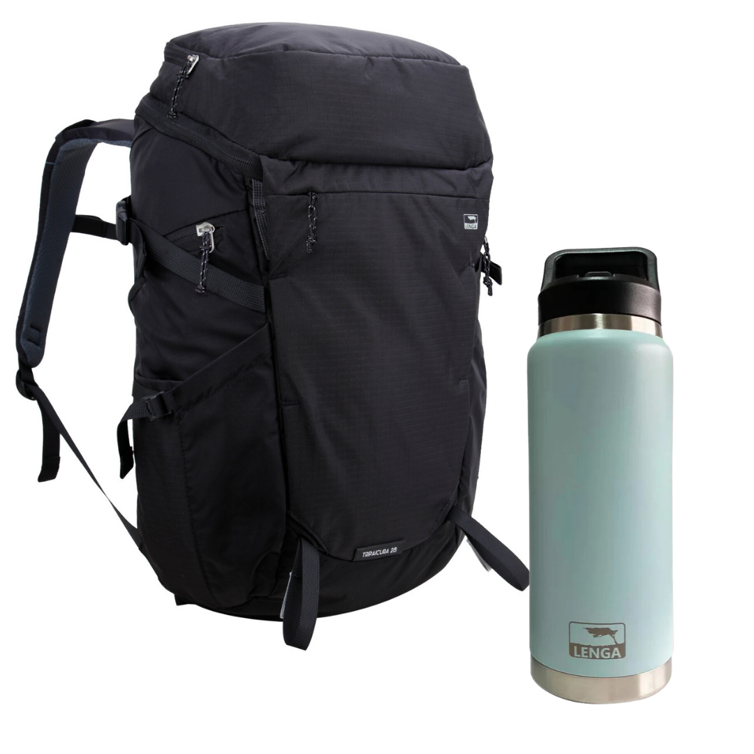 Pack Mochila Tripaicura 28Lts + Botella Acero 750ml