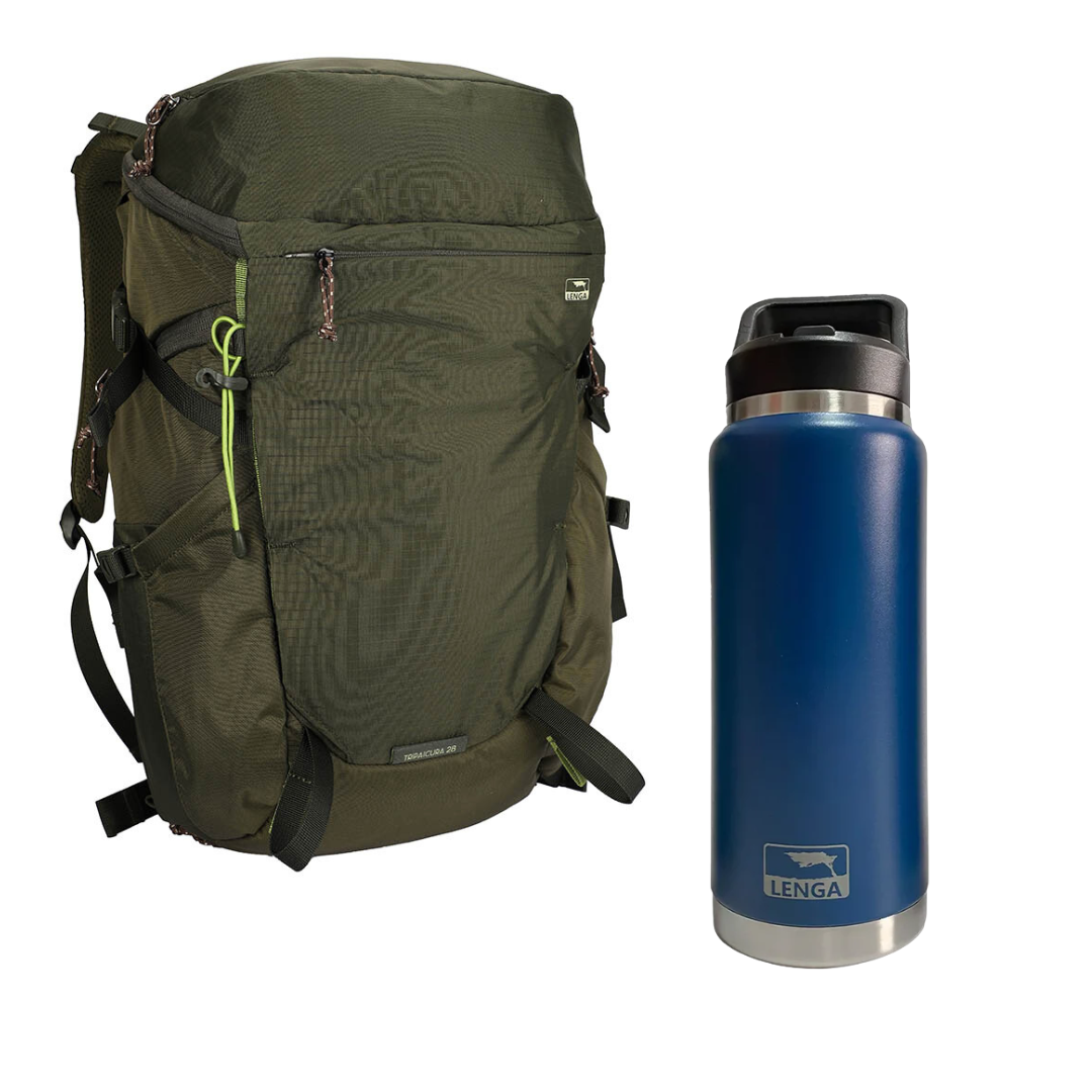 Pack Mochila Tripaicura 28Lts + Botella Acero 750ml