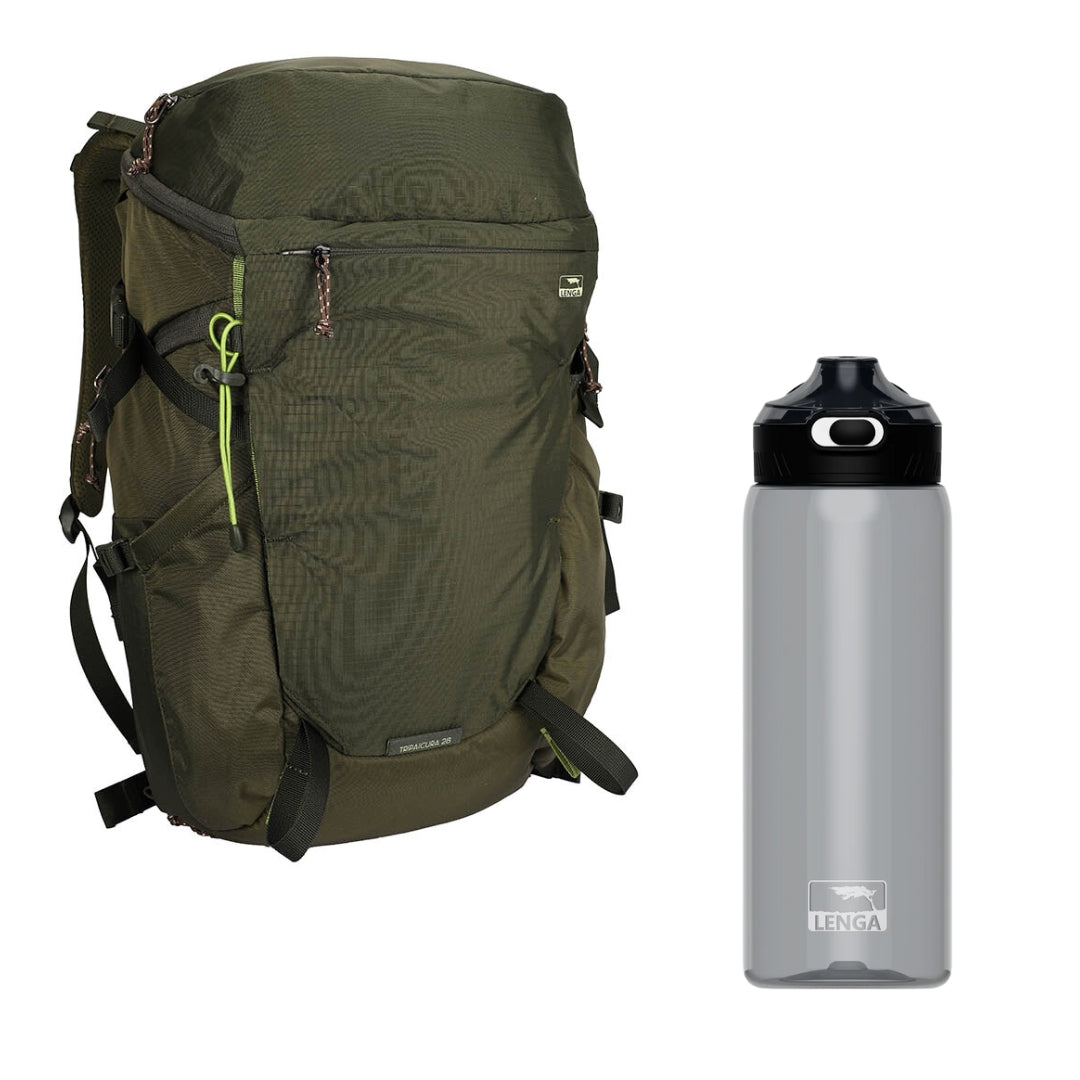 Pack Mochila Tripaicura 28Lts + Botella Trail Tritan® 1000 ml