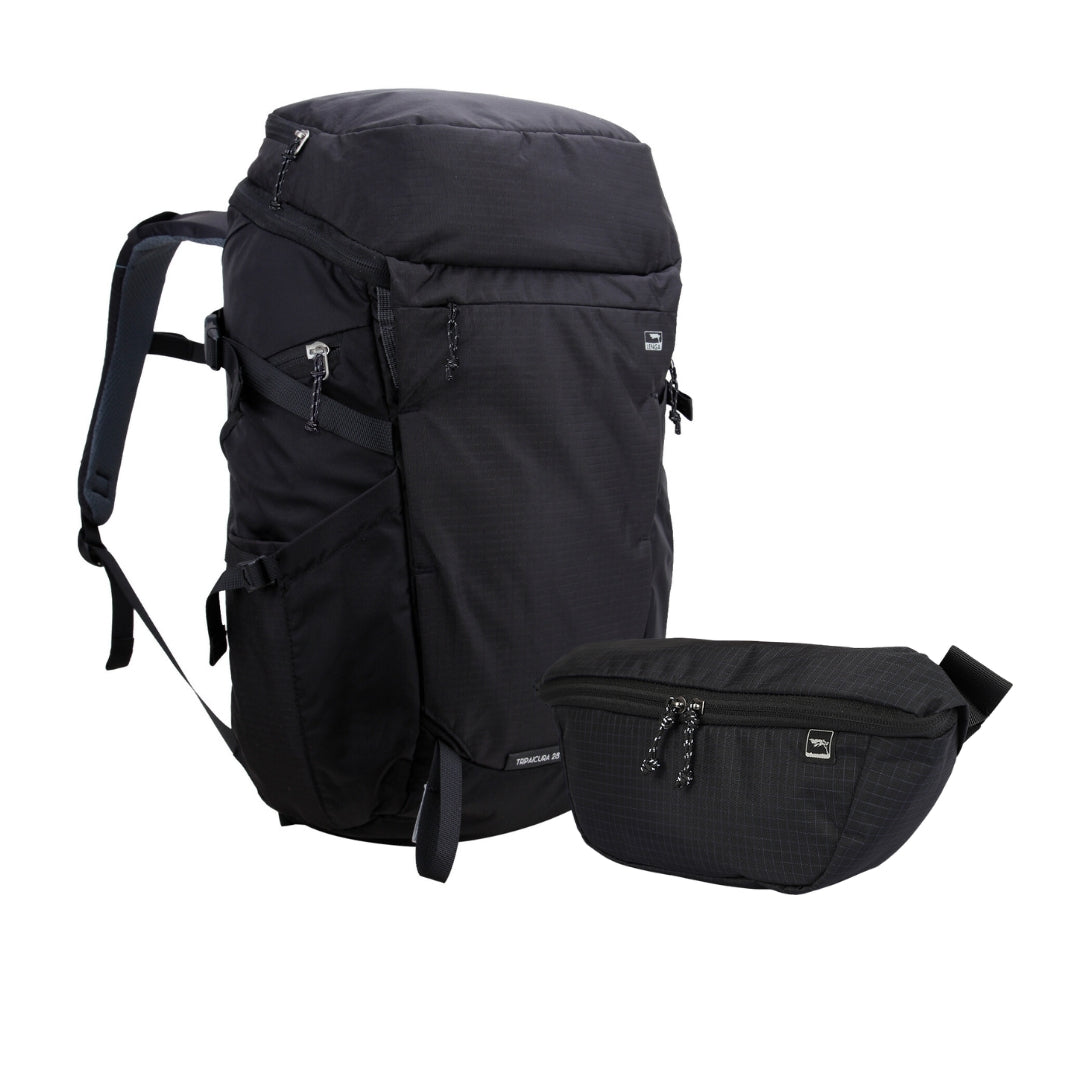 Pack Mochila Outdoor Tripaicura 28Lts + Banano Multifuncional Cochamó 3Lts