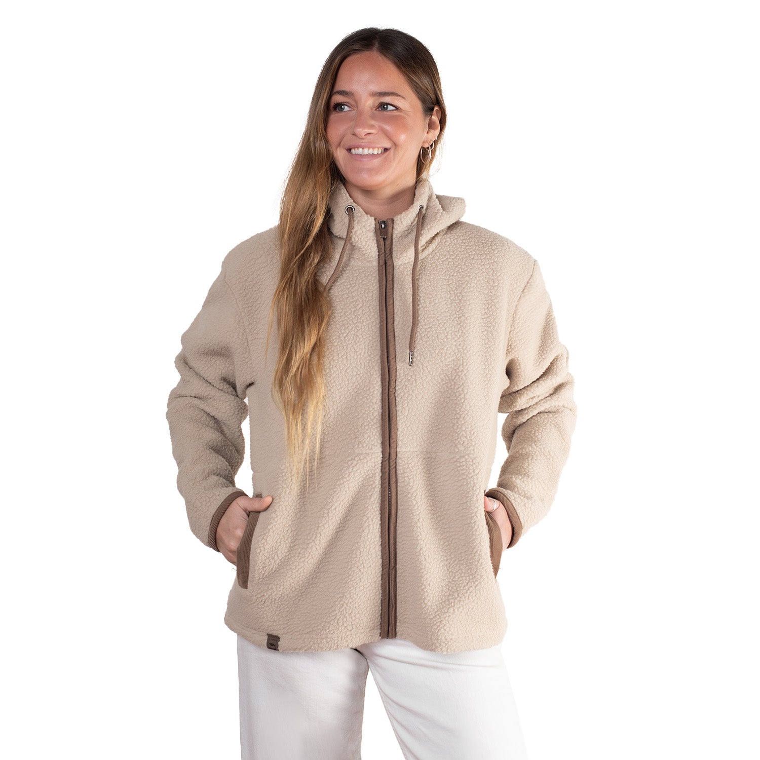 Chaqueta con Gorro Polar Sherpa Puya Sustentable