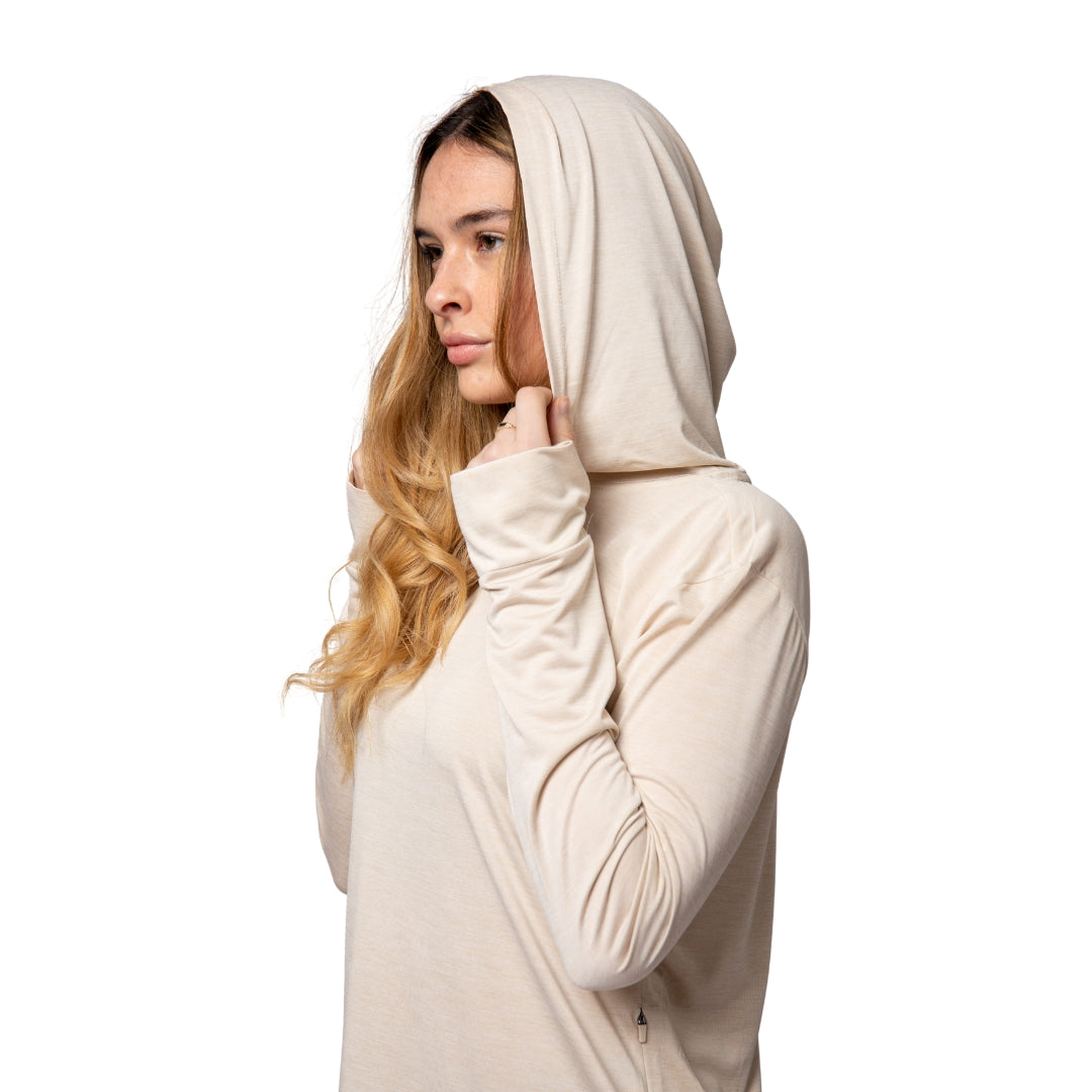 Polera con capucha Grit-dry UPF+50 Nayla