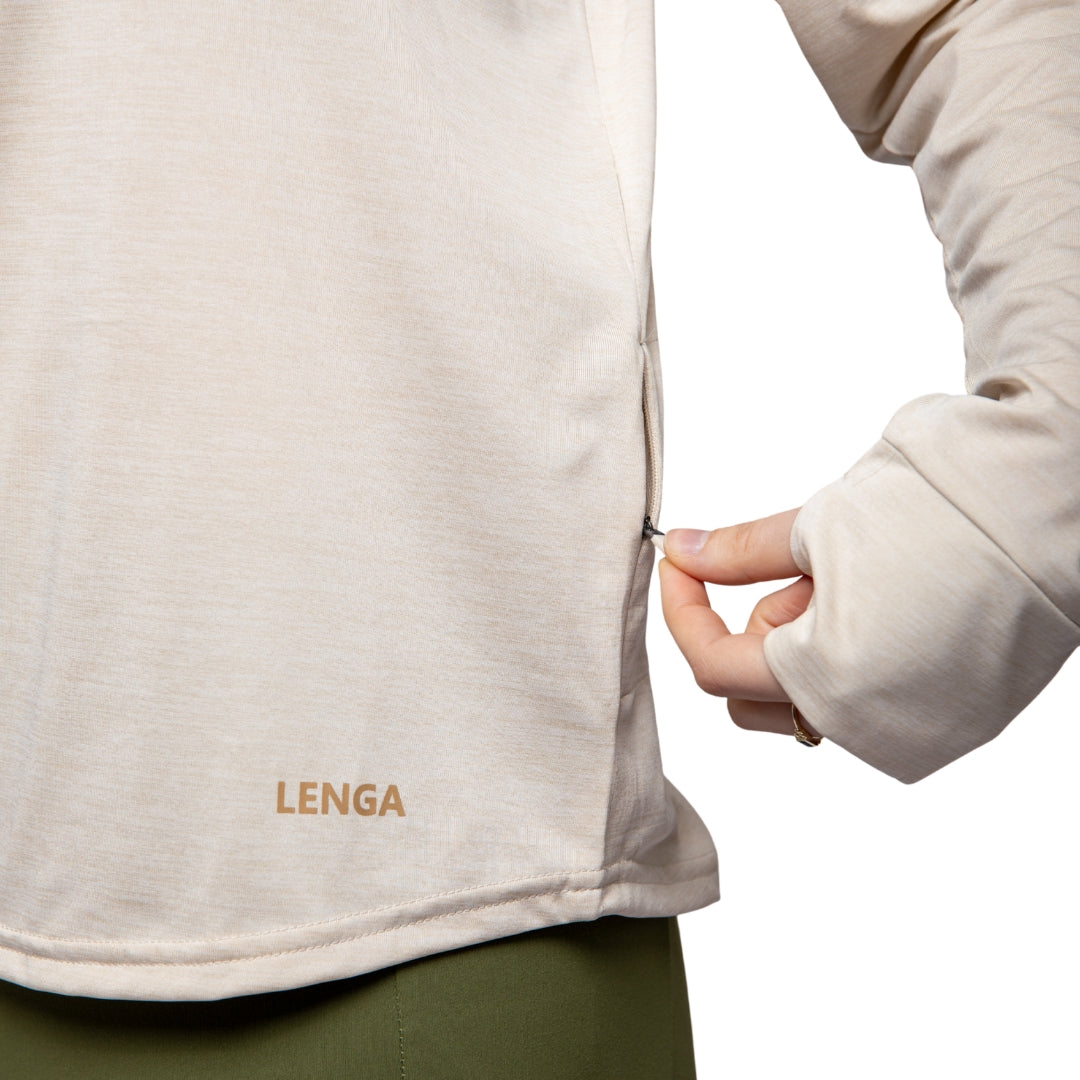 Polera con capucha Grit-dry UPF+50 Nayla