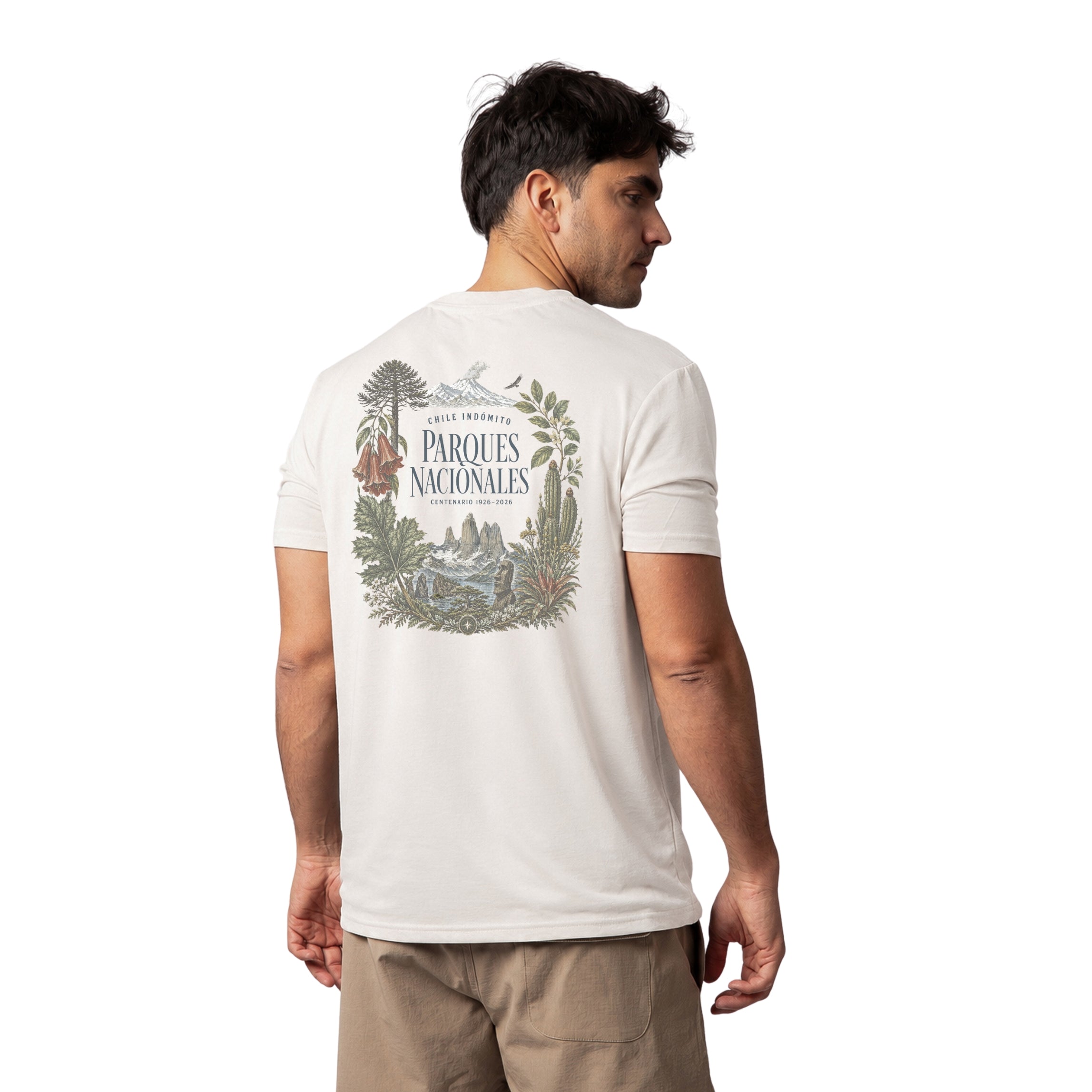 Polera Algodón Orgánico Parques Nacionales Chile Indómito