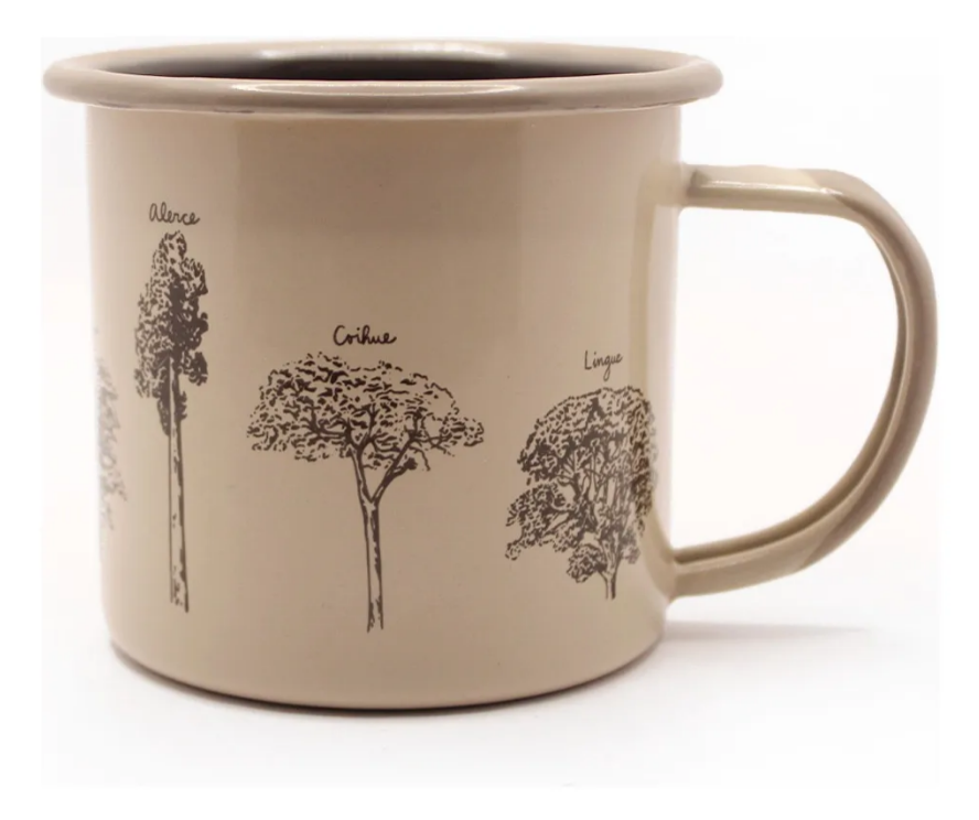 Tazón Mug Acero Esmaltado Flora Nativa de Chile 330ml