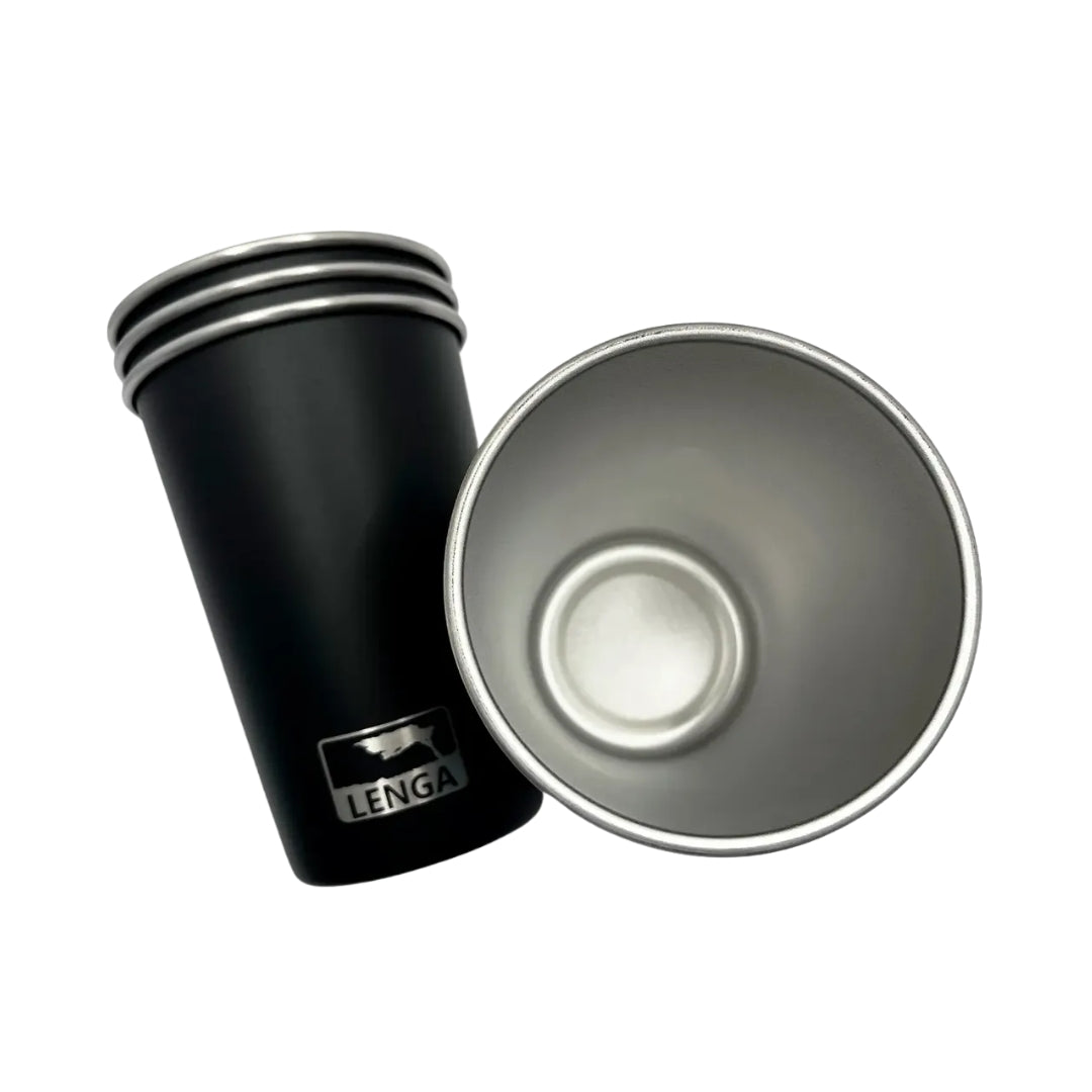 Pack Vasos Acero Inoxidable 473 ml | Set 4 unidades