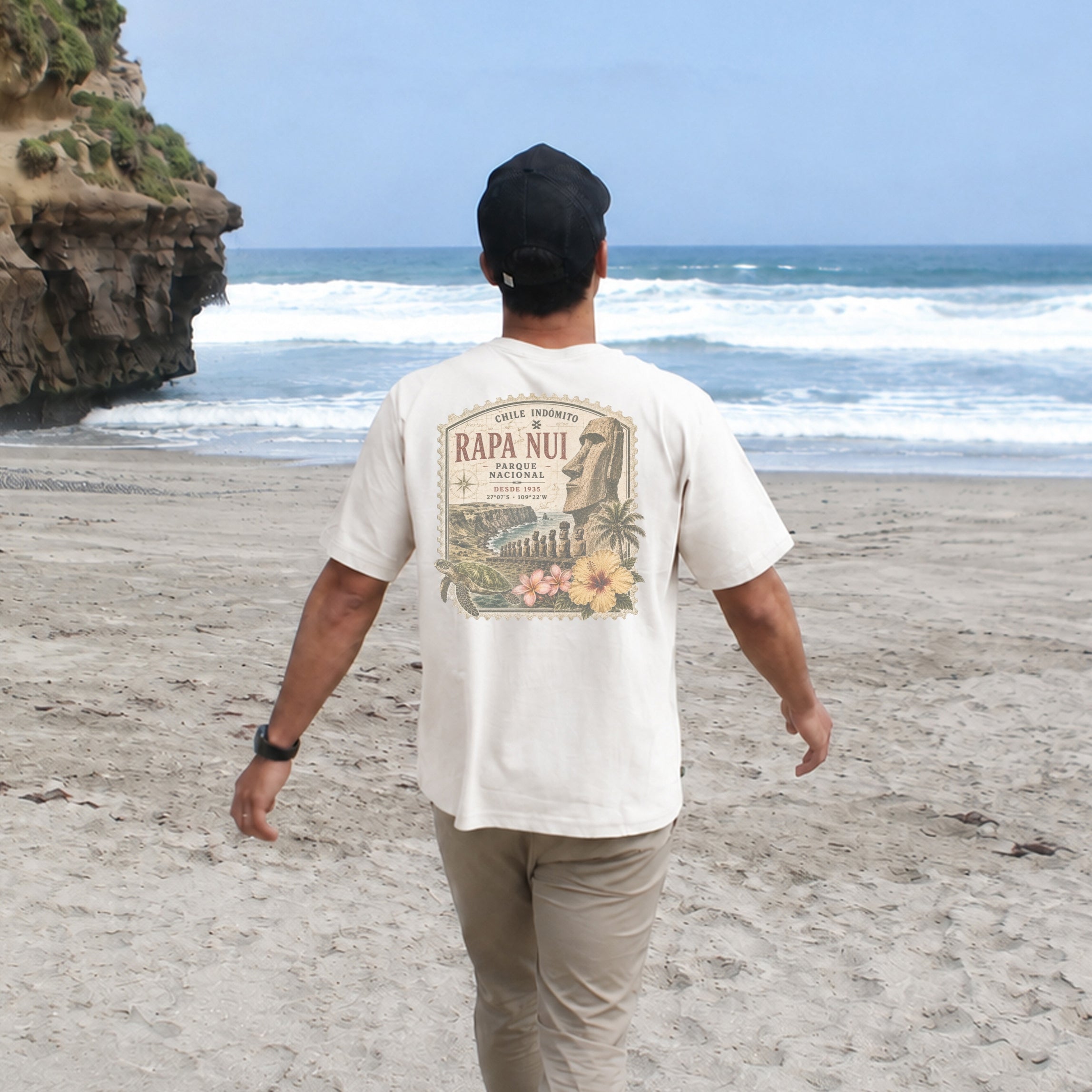 Polera Algodón Orgánico Rapa Nui Chile Indómito
