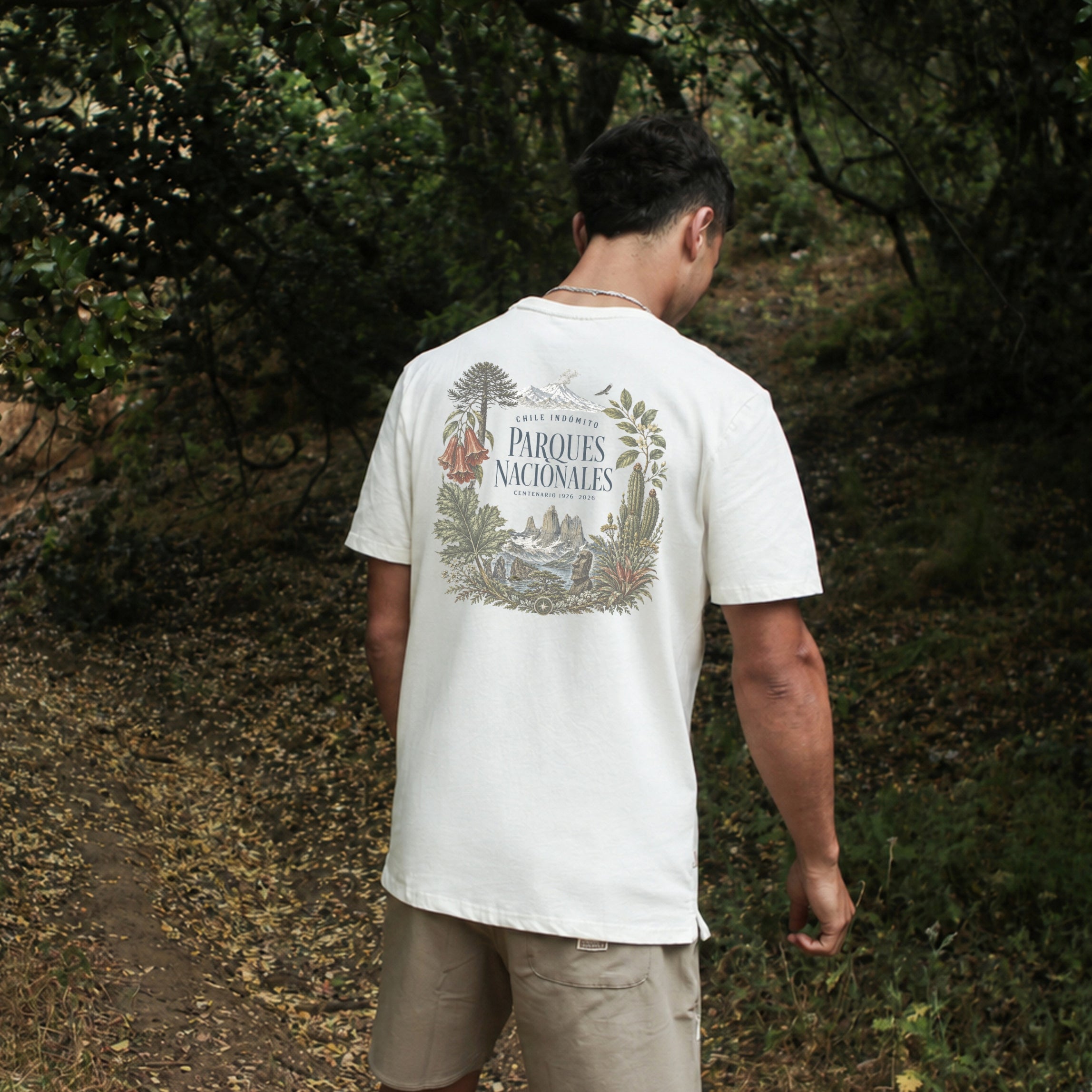 Polera Algodón Orgánico Parques Nacionales Chile Indómito