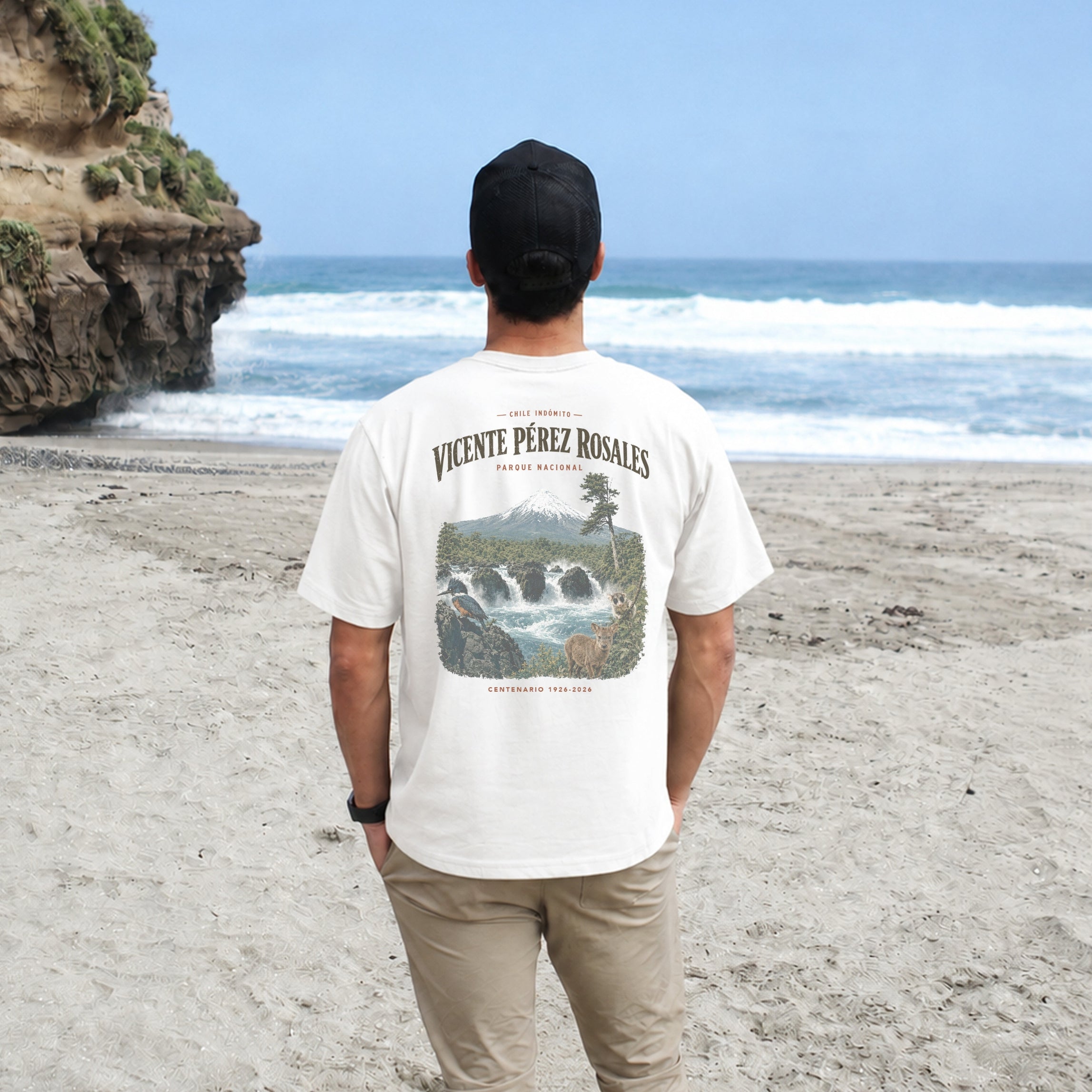 Polera Algodón Orgánico Vicente Perez Rosales Chile Indómito